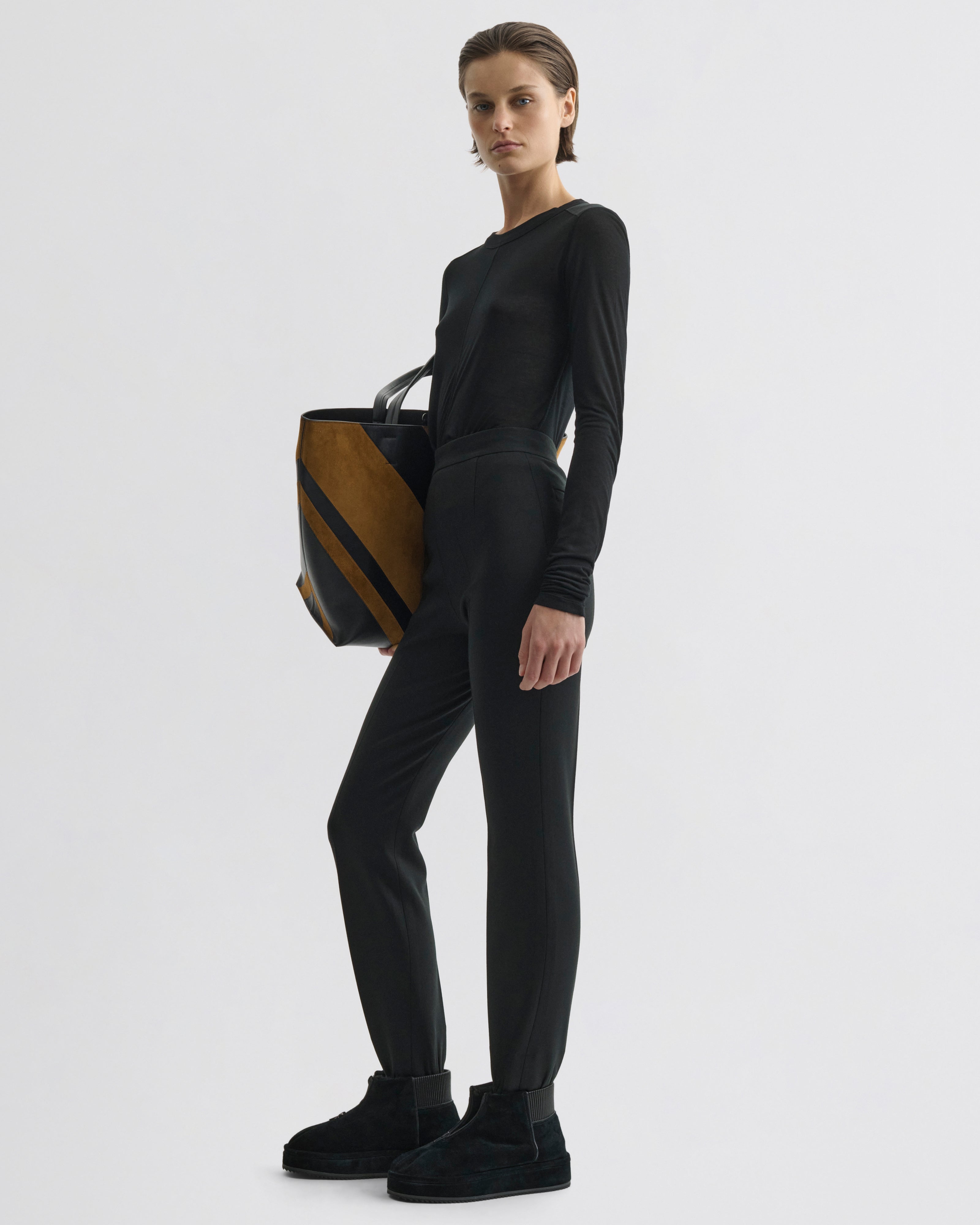 STIRRUP TROUSERS | black wool