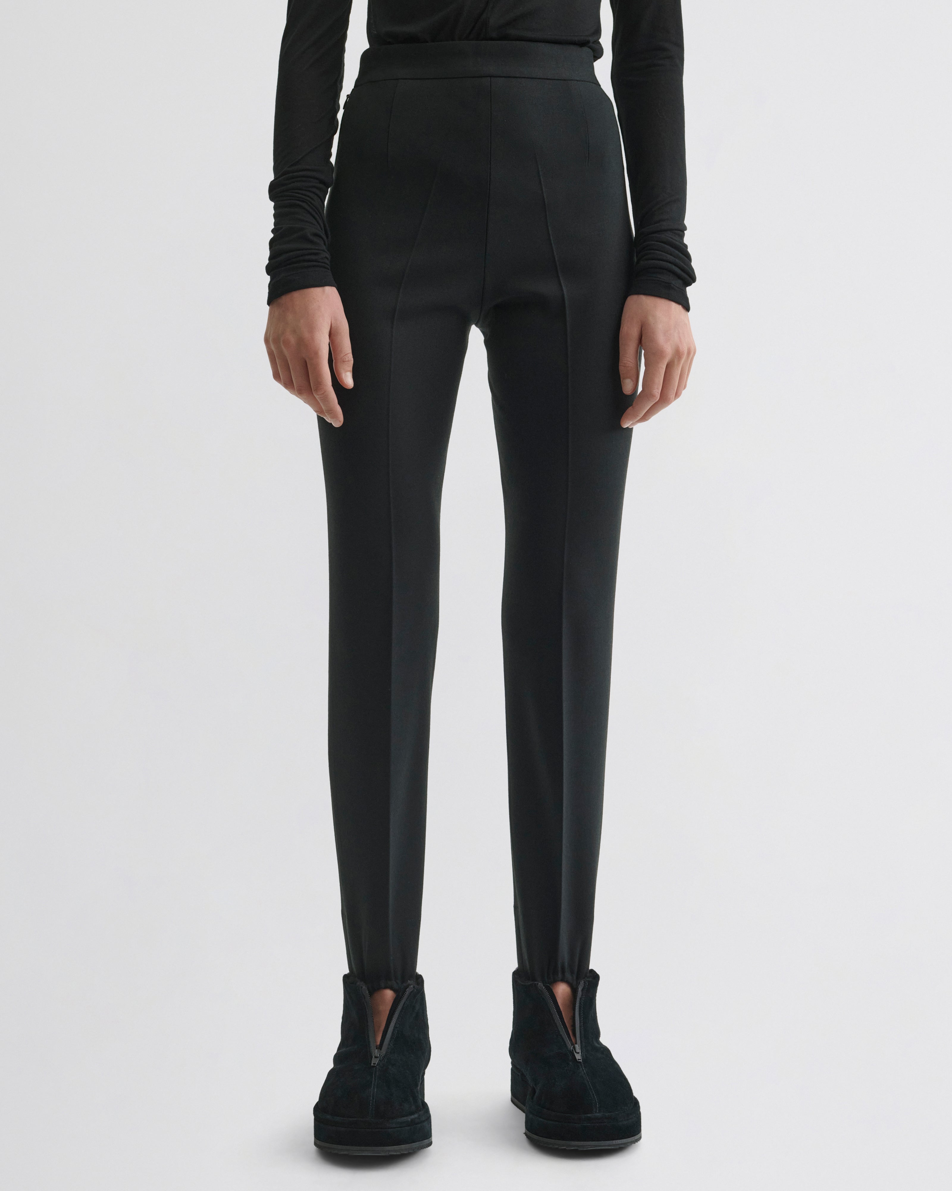 STIRRUP TROUSERS | black wool