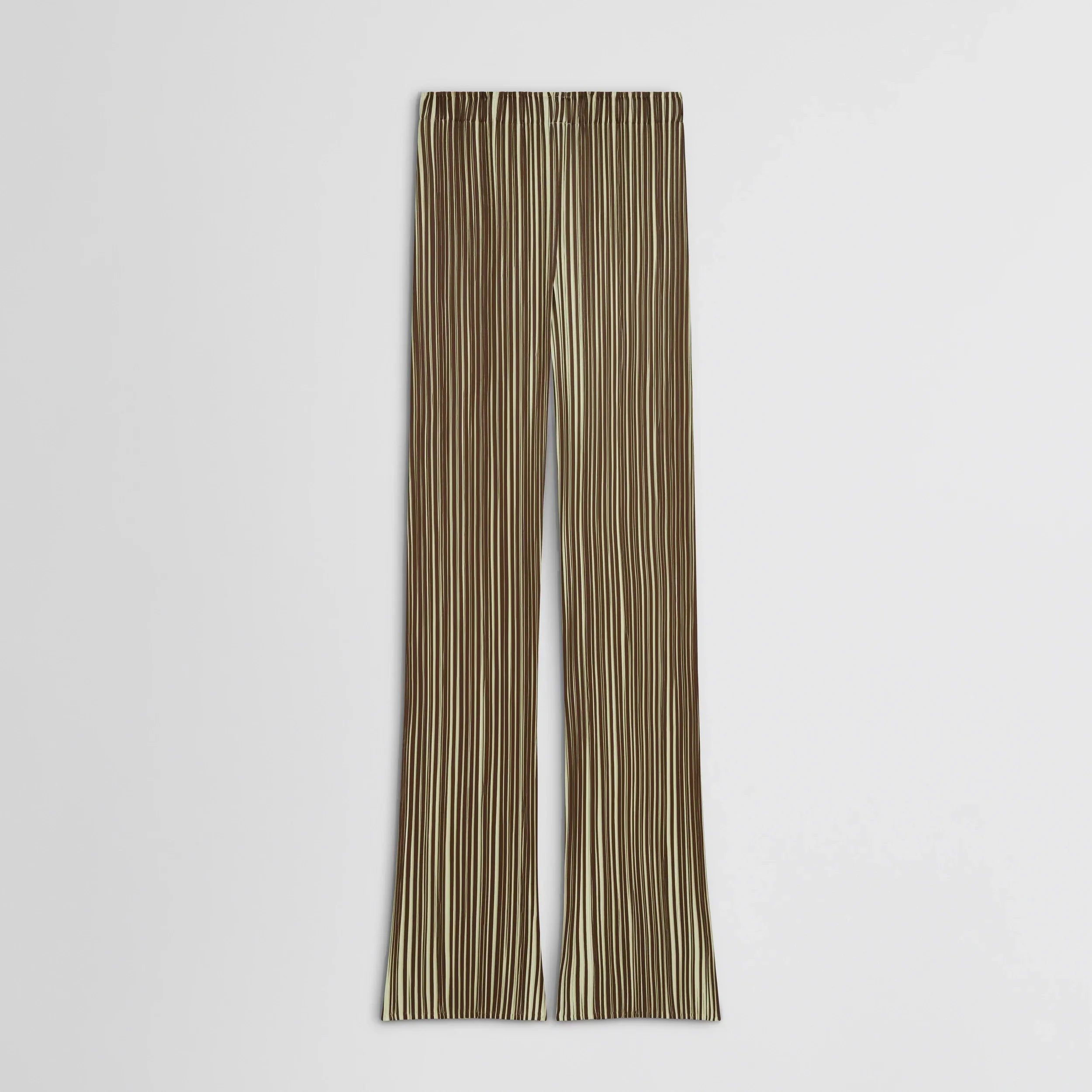 RAZOR PLEAT TROUSERS | khaki polyester