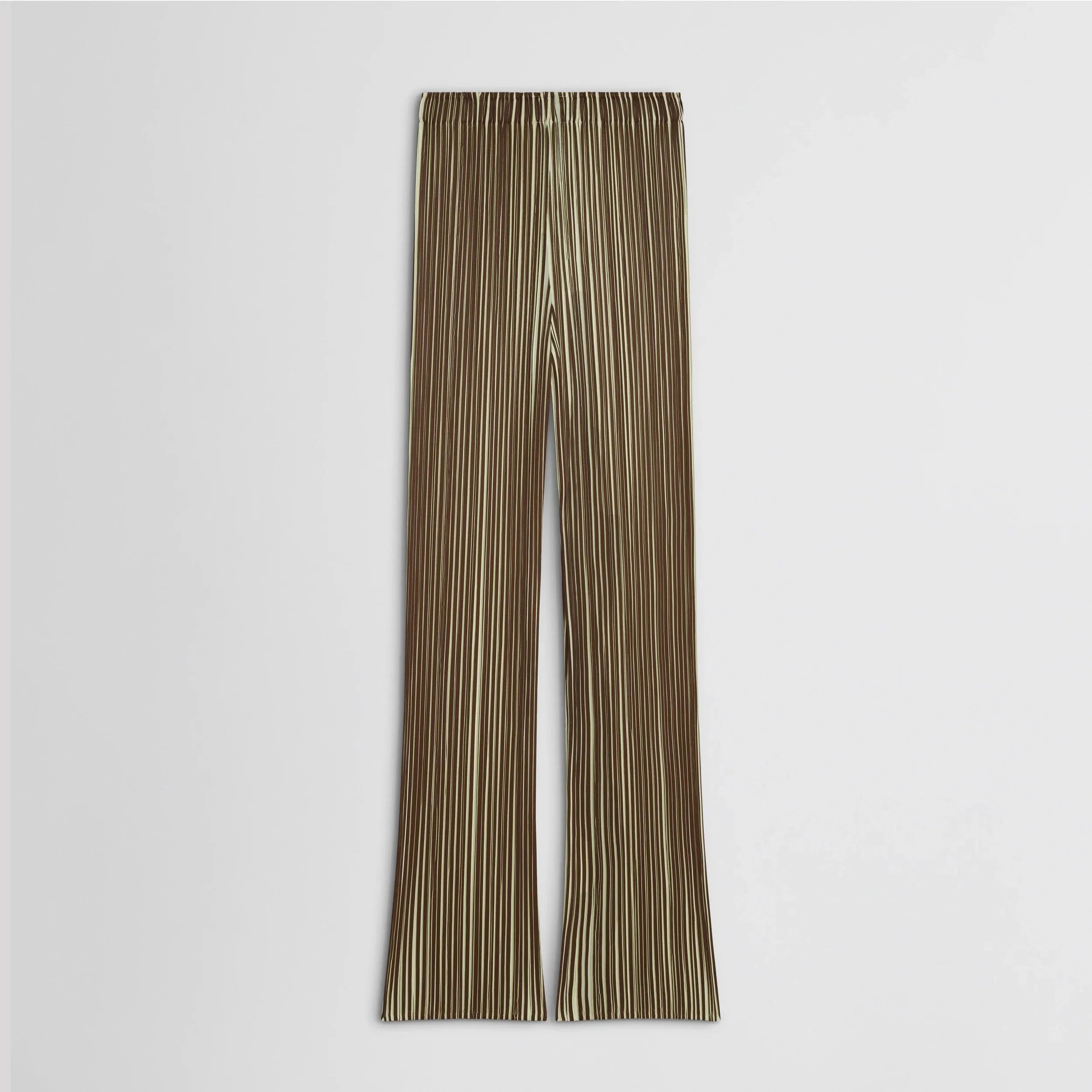 RAZOR PLEAT TROUSERS | khaki polyester