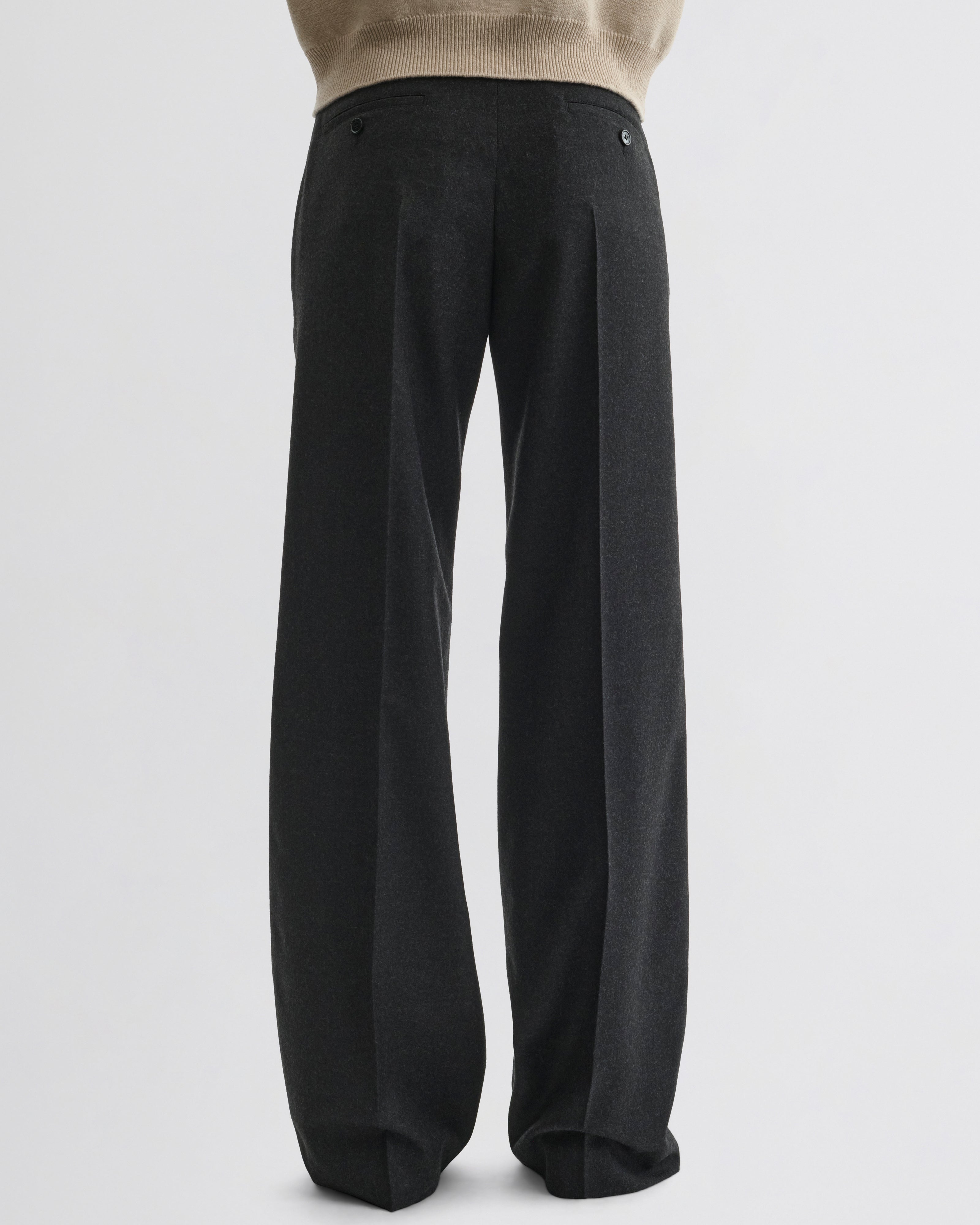 BOYISH TAILORED TROUSERS | charcoal wool