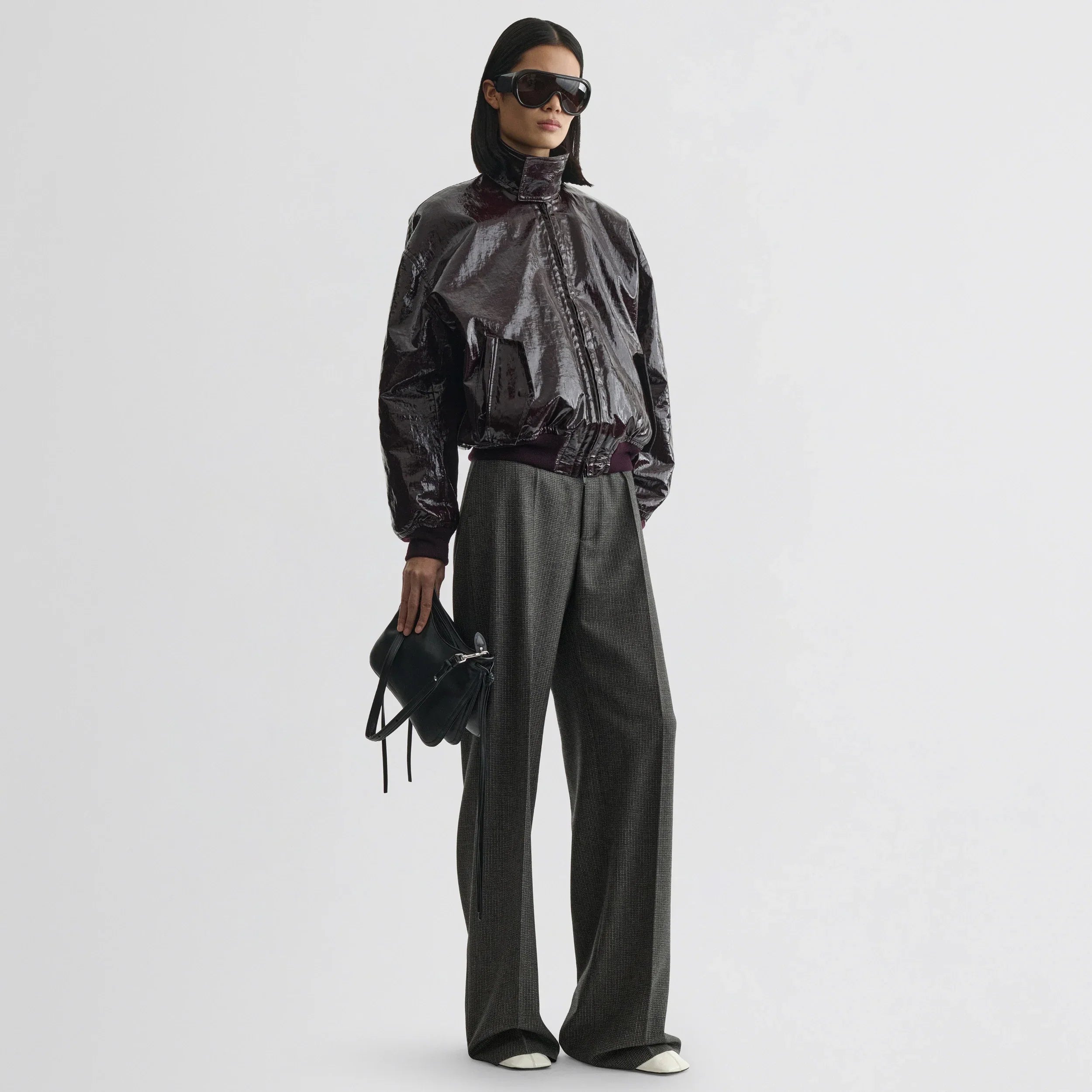 ZIP TROUSERS | green bronze wool