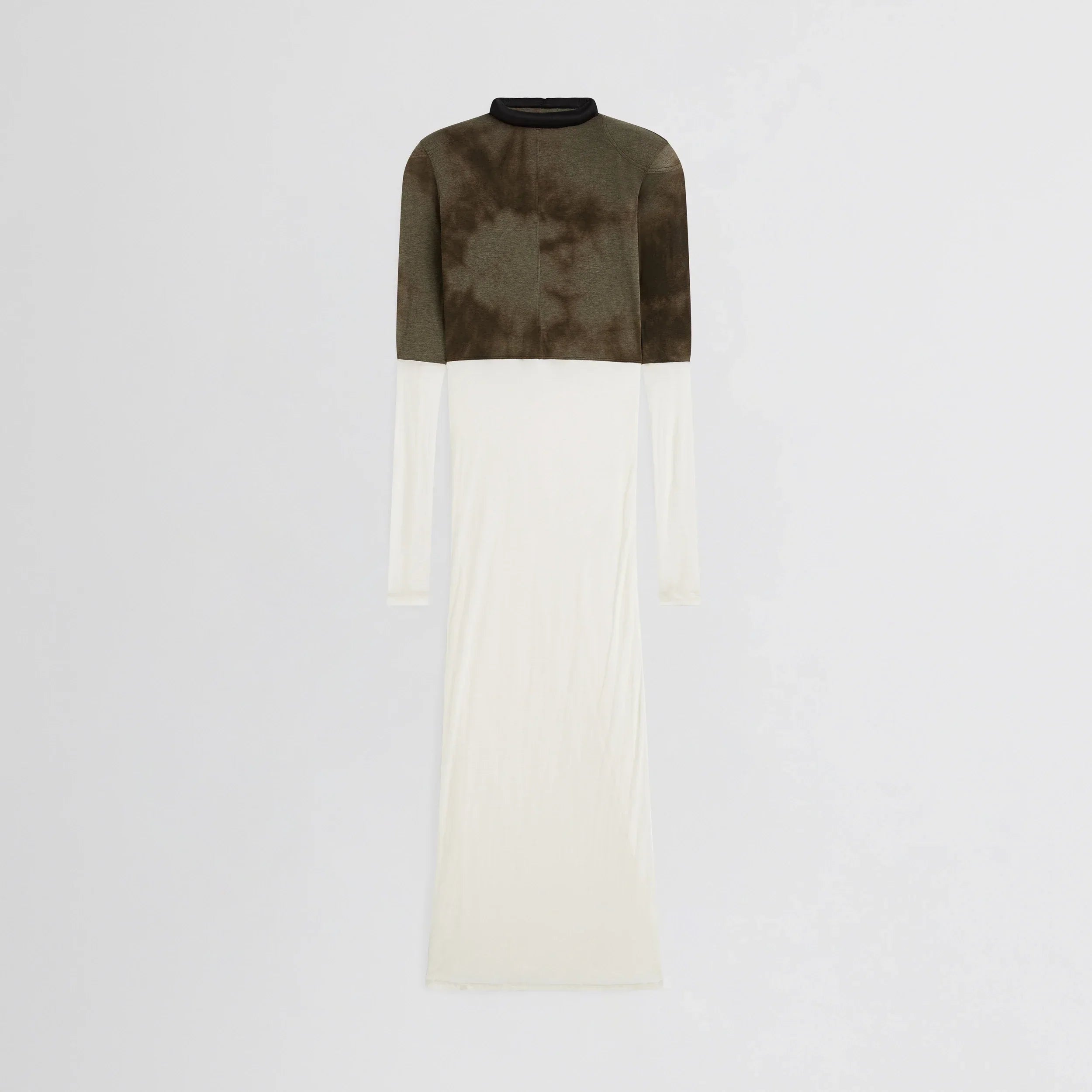TUBULAR LINER DRESS | tobacco ivory cotton
