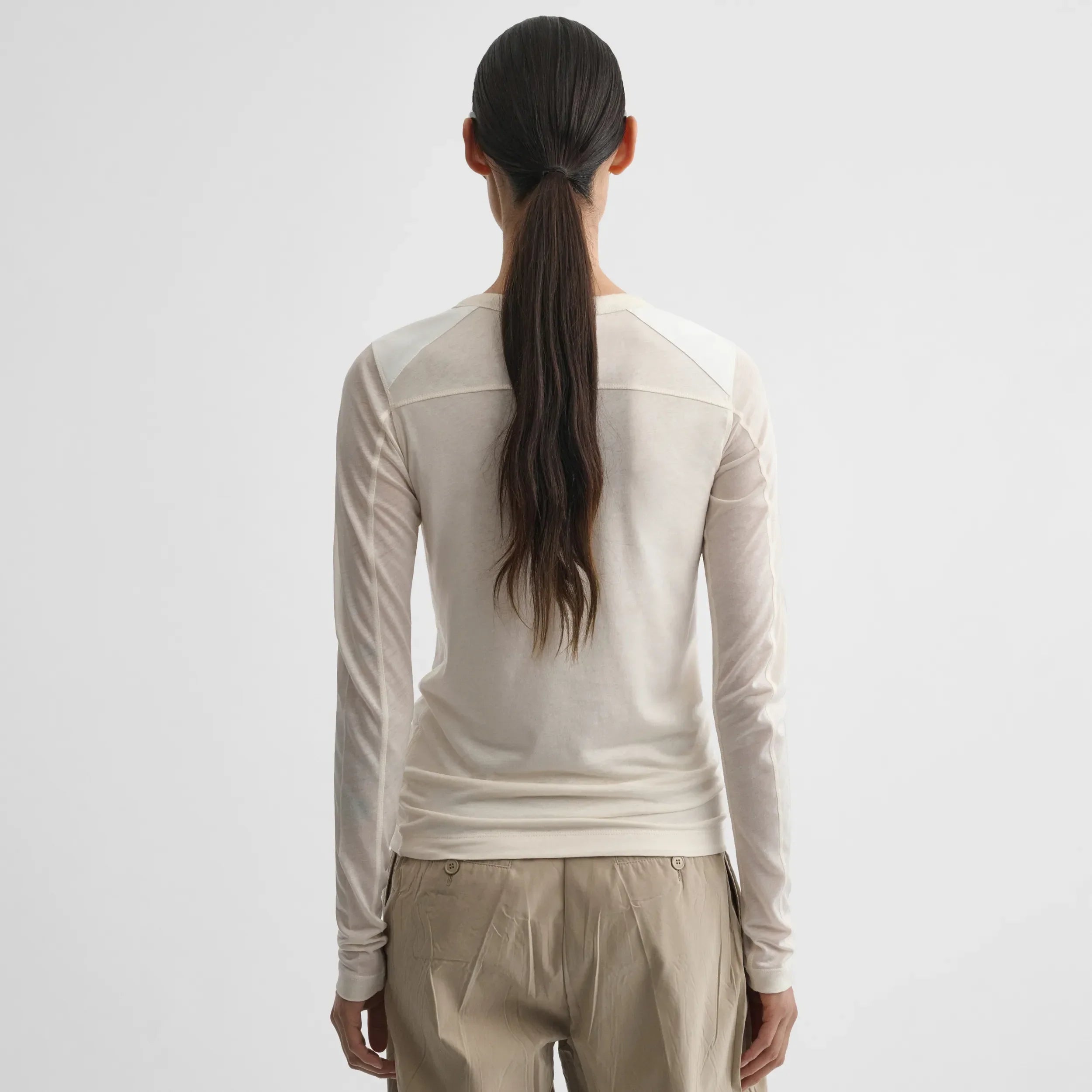 CREWNECK TOP | ivory cotton
