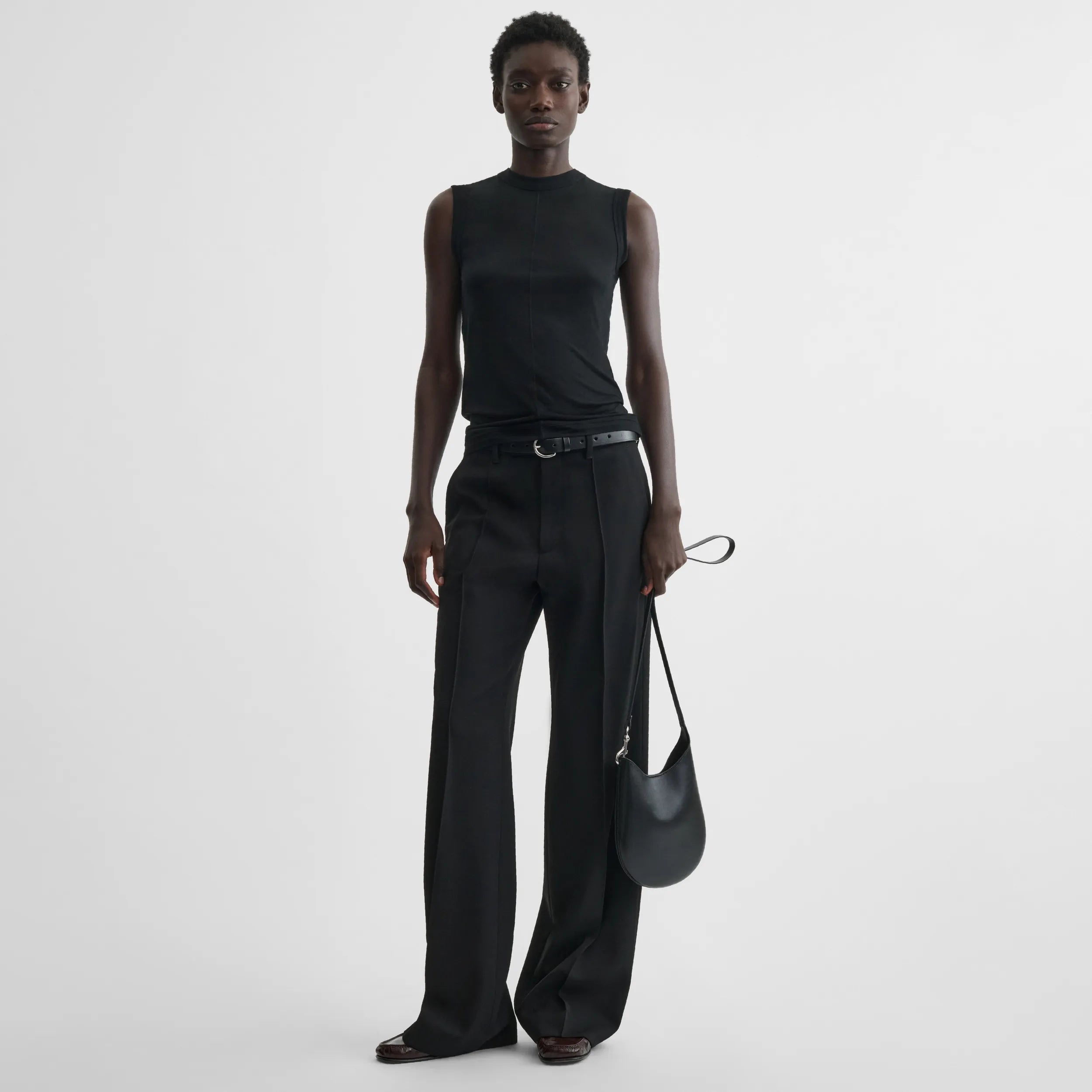 UNDERPINNING TANK TOP | black cotton