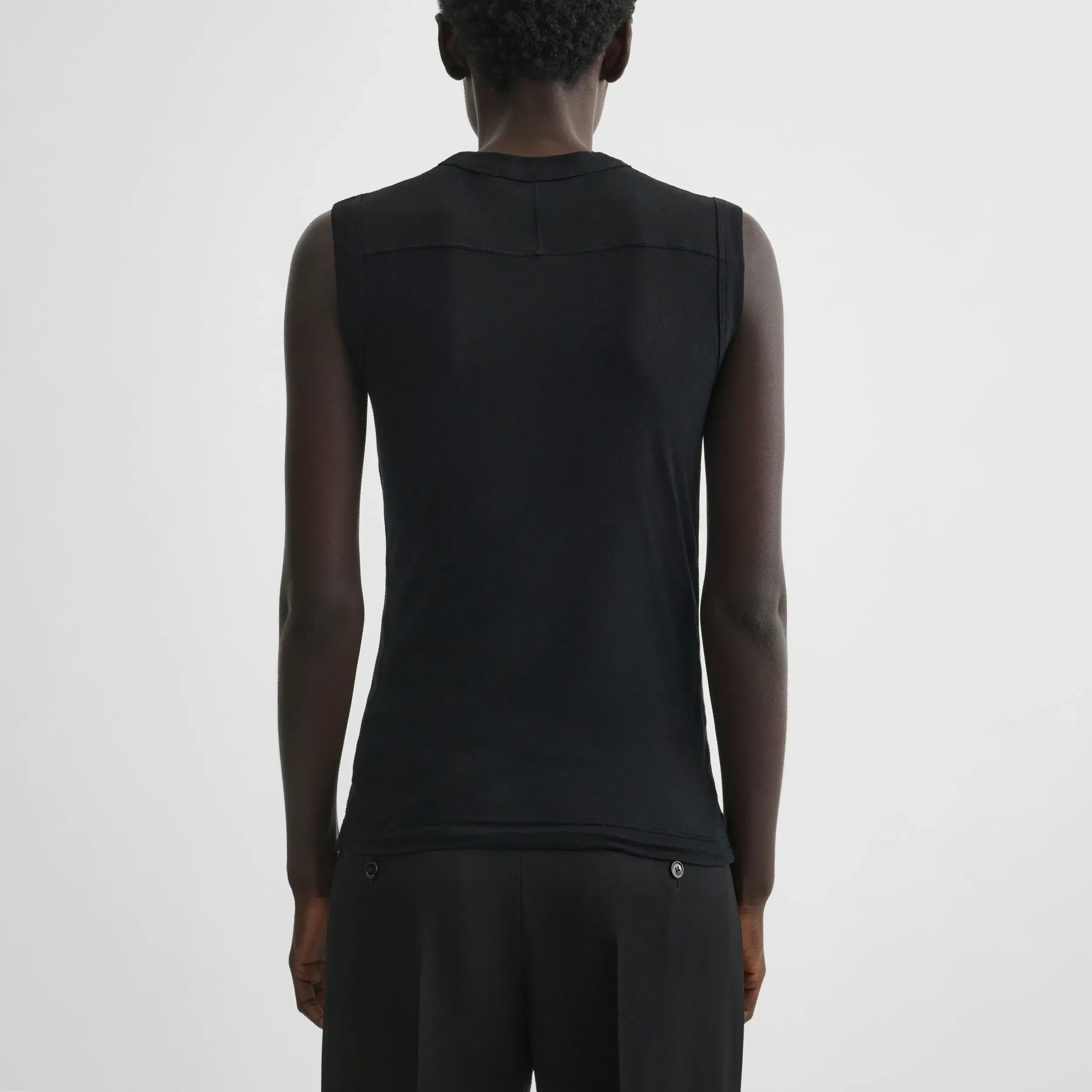 UNDERPINNING TANK TOP | black cotton