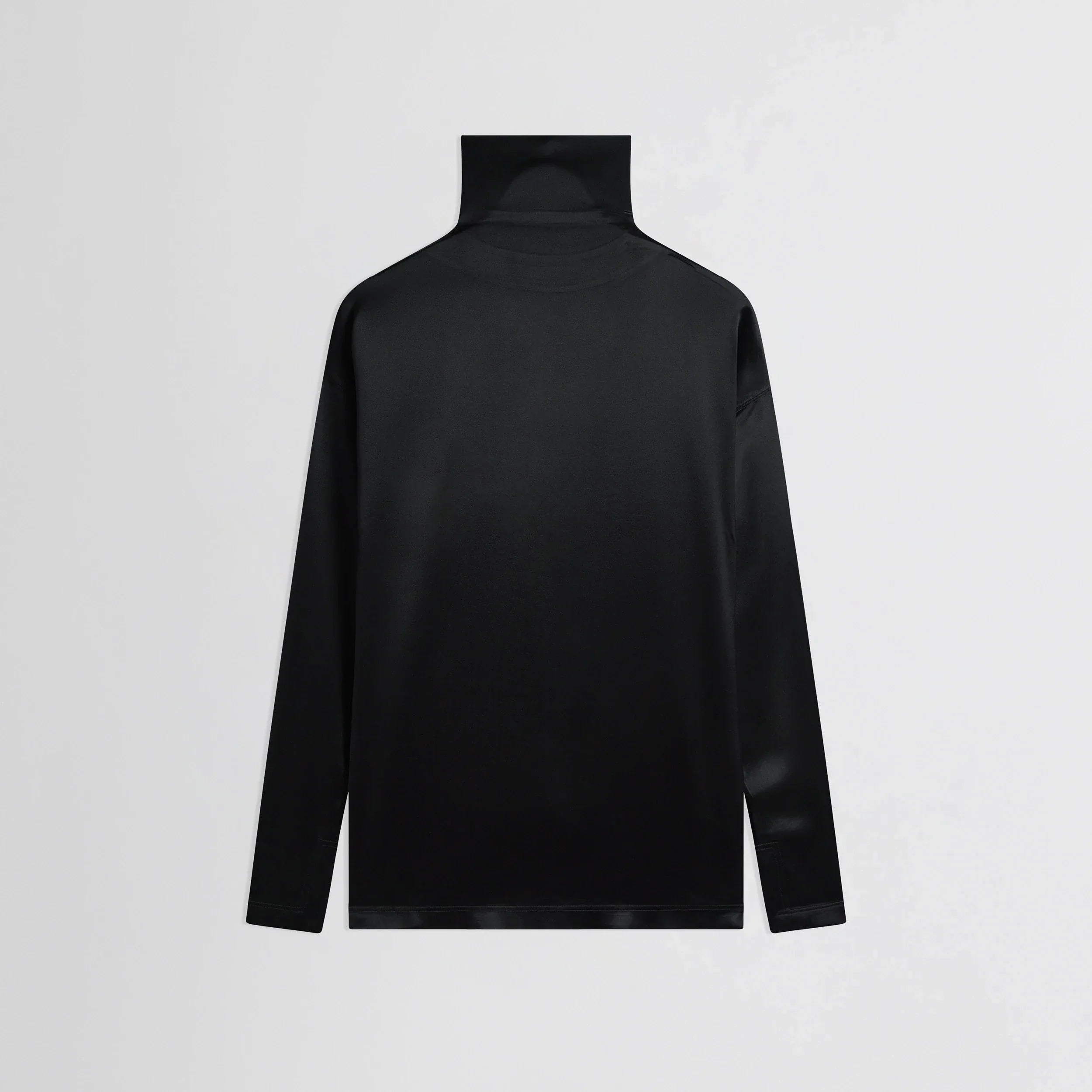 LIQUID KNOT COLLAR TOP | black silk
