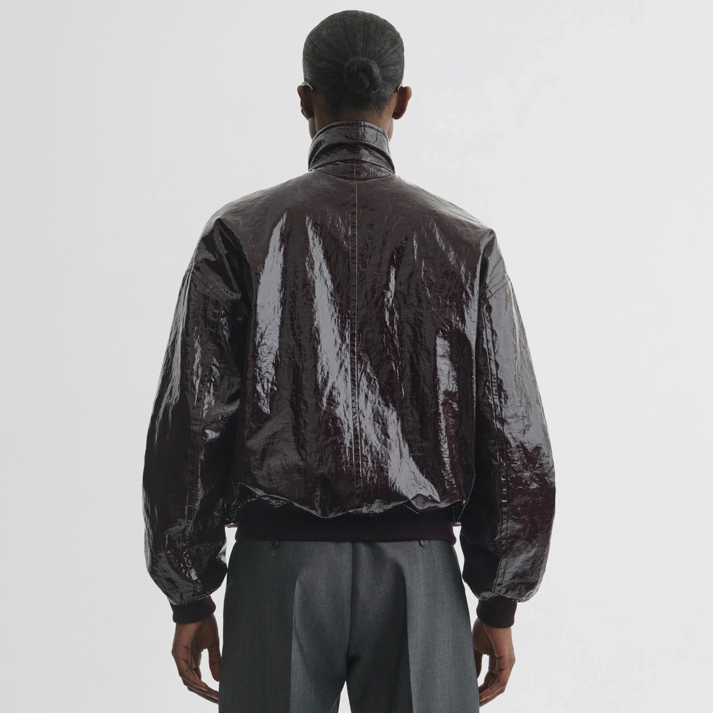 GOLF JACKET | burgundy linen canvas