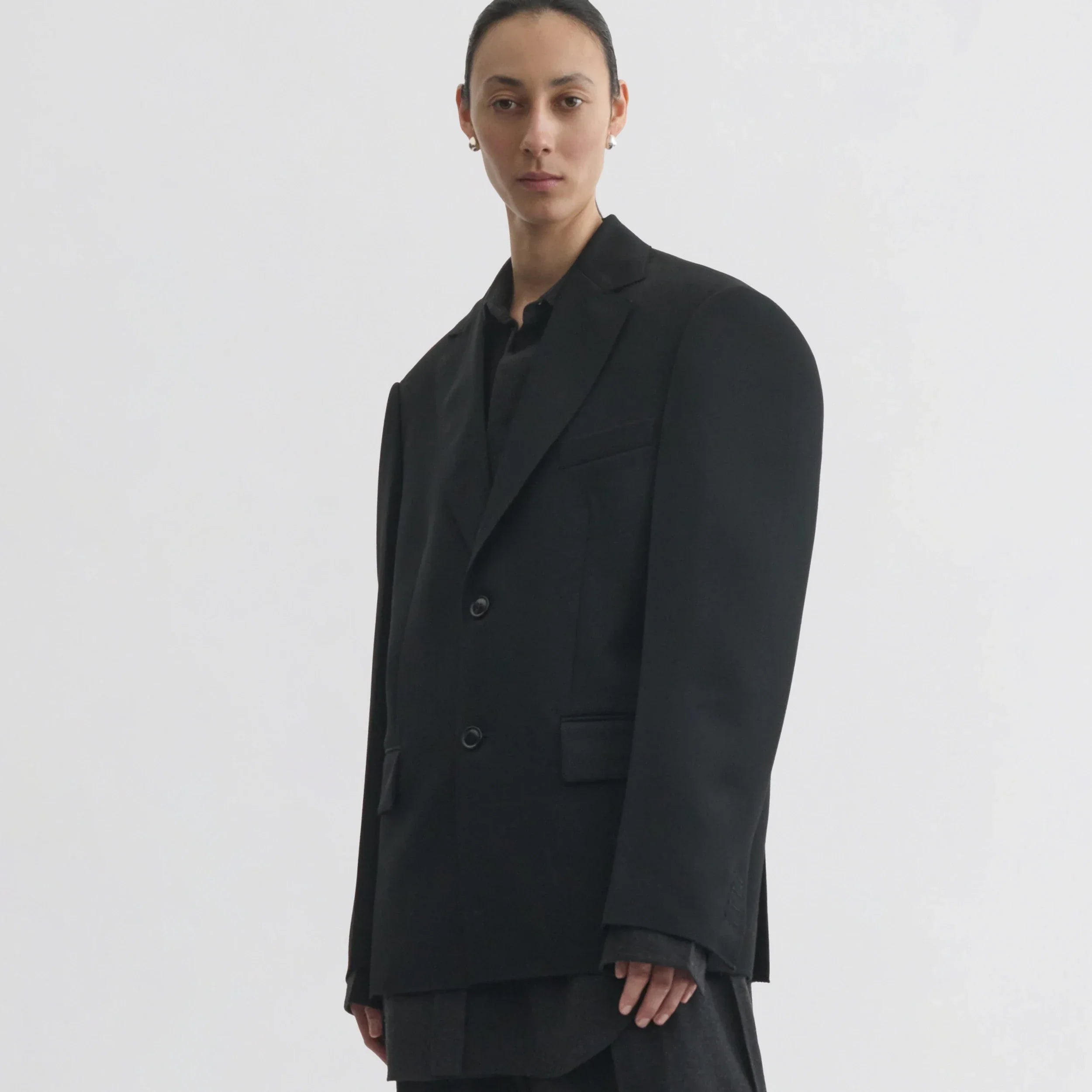 TUXEDO JACKET | black wool
