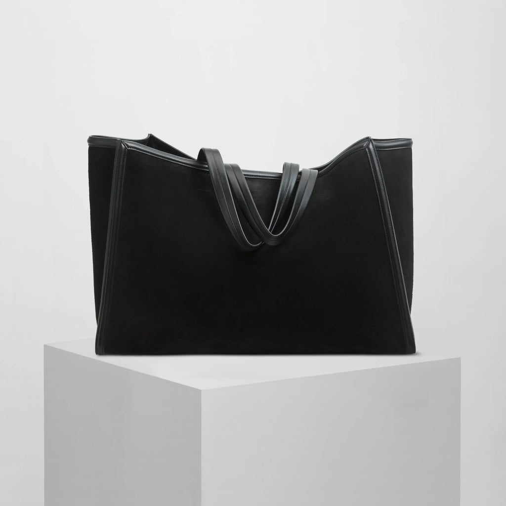 XL CABAS | black suede leather