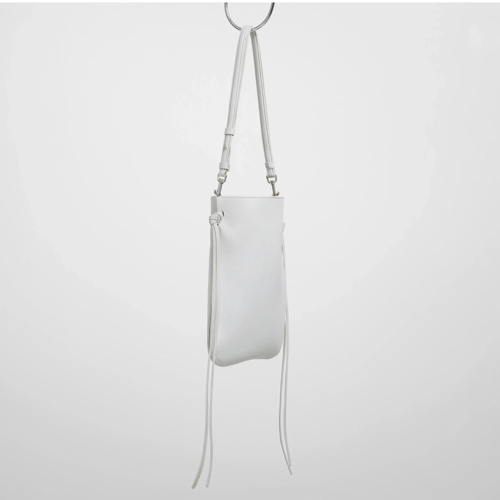 GIG POUCH | white leather with silver