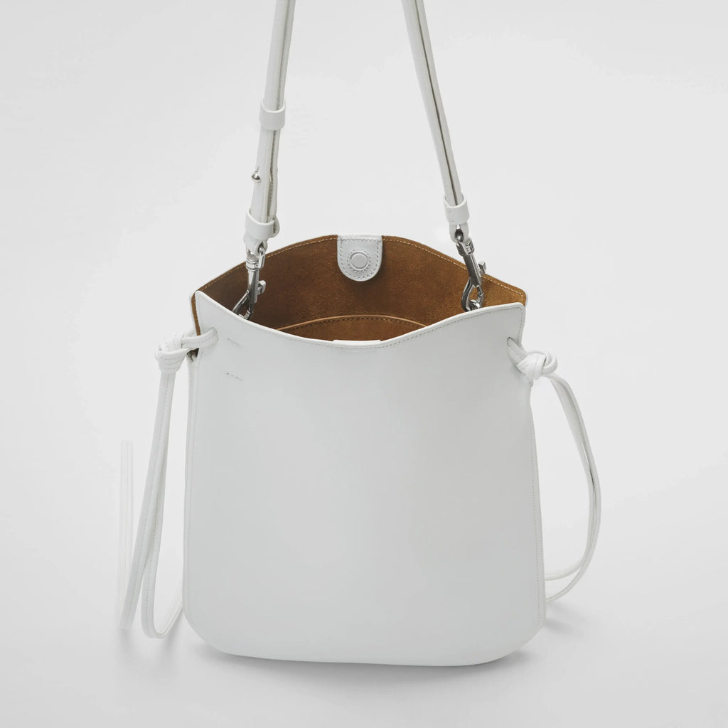 GIG POUCH | white leather with silver