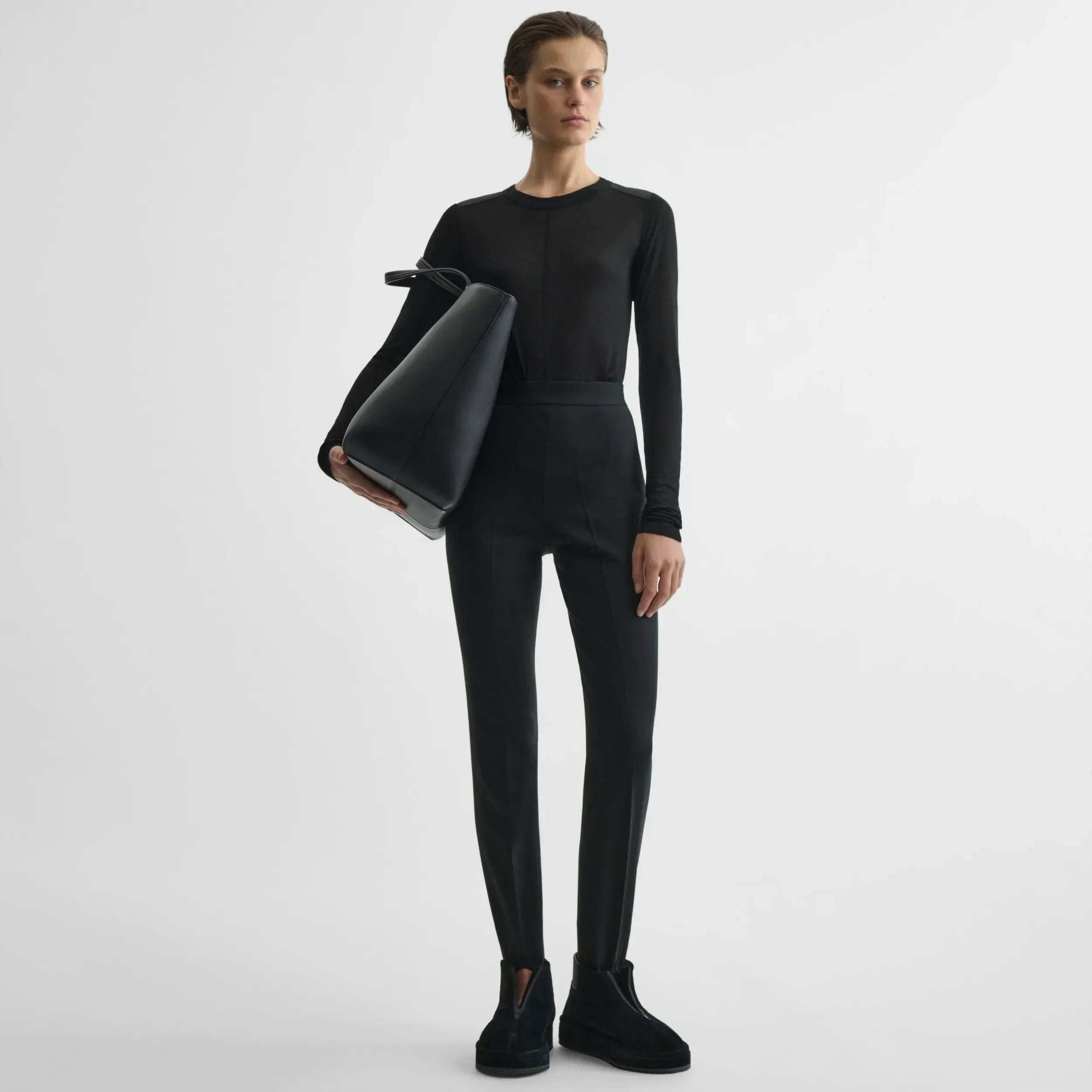 POT CABAS | black leather