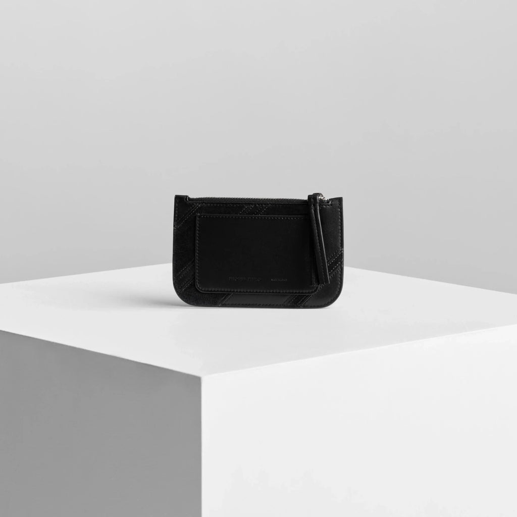POCKET CARD HOLDER | black leather