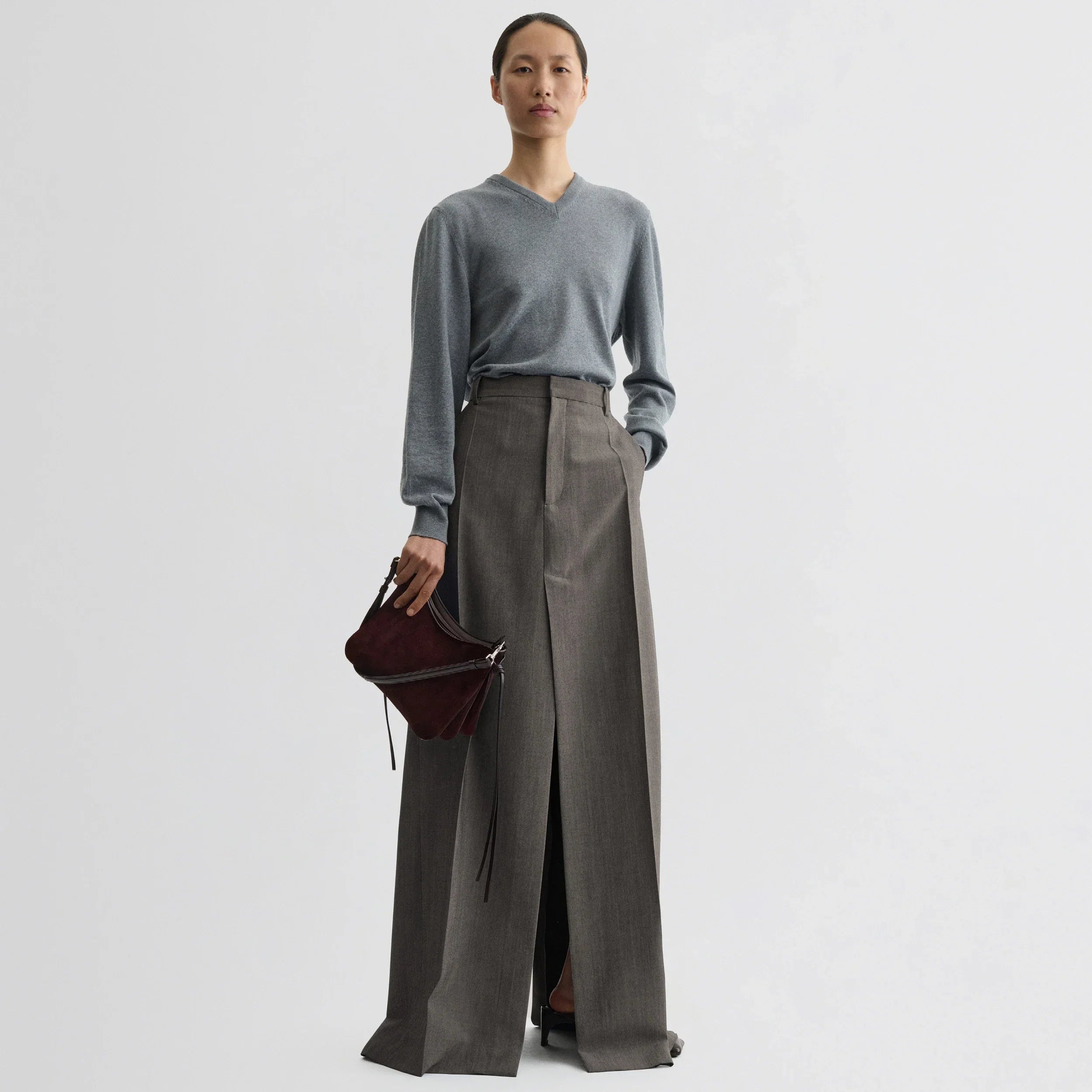 SMALL GIG BAG | oxblood suede leather