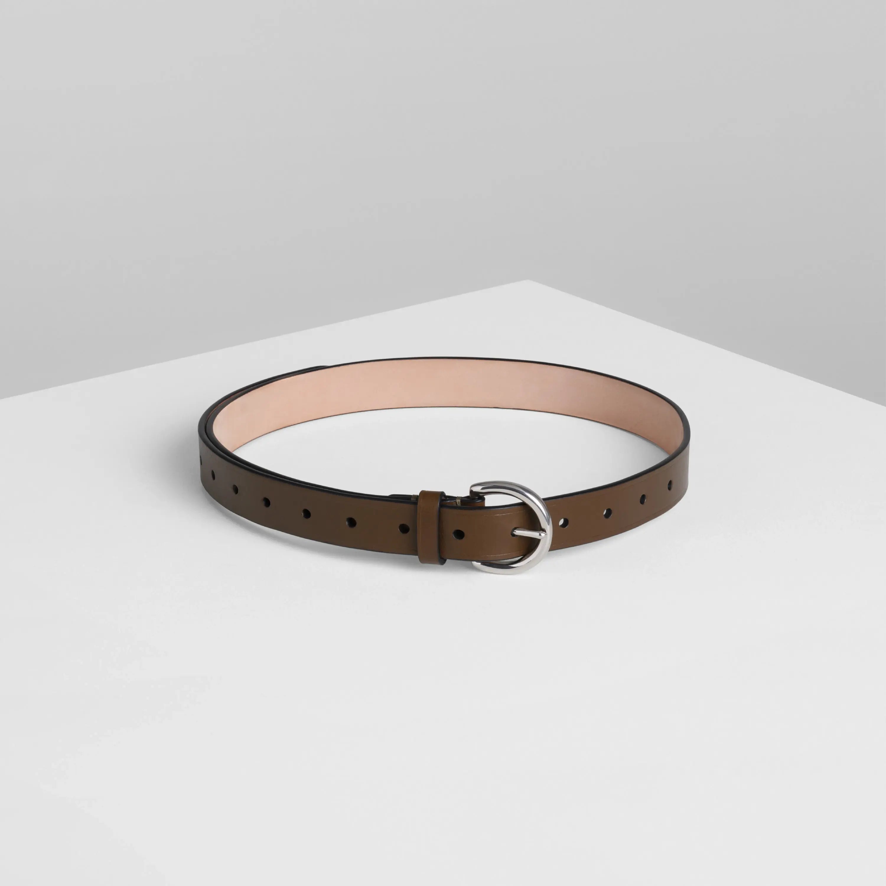 ROUND BUCKLE BELT 25MM | laurel leather