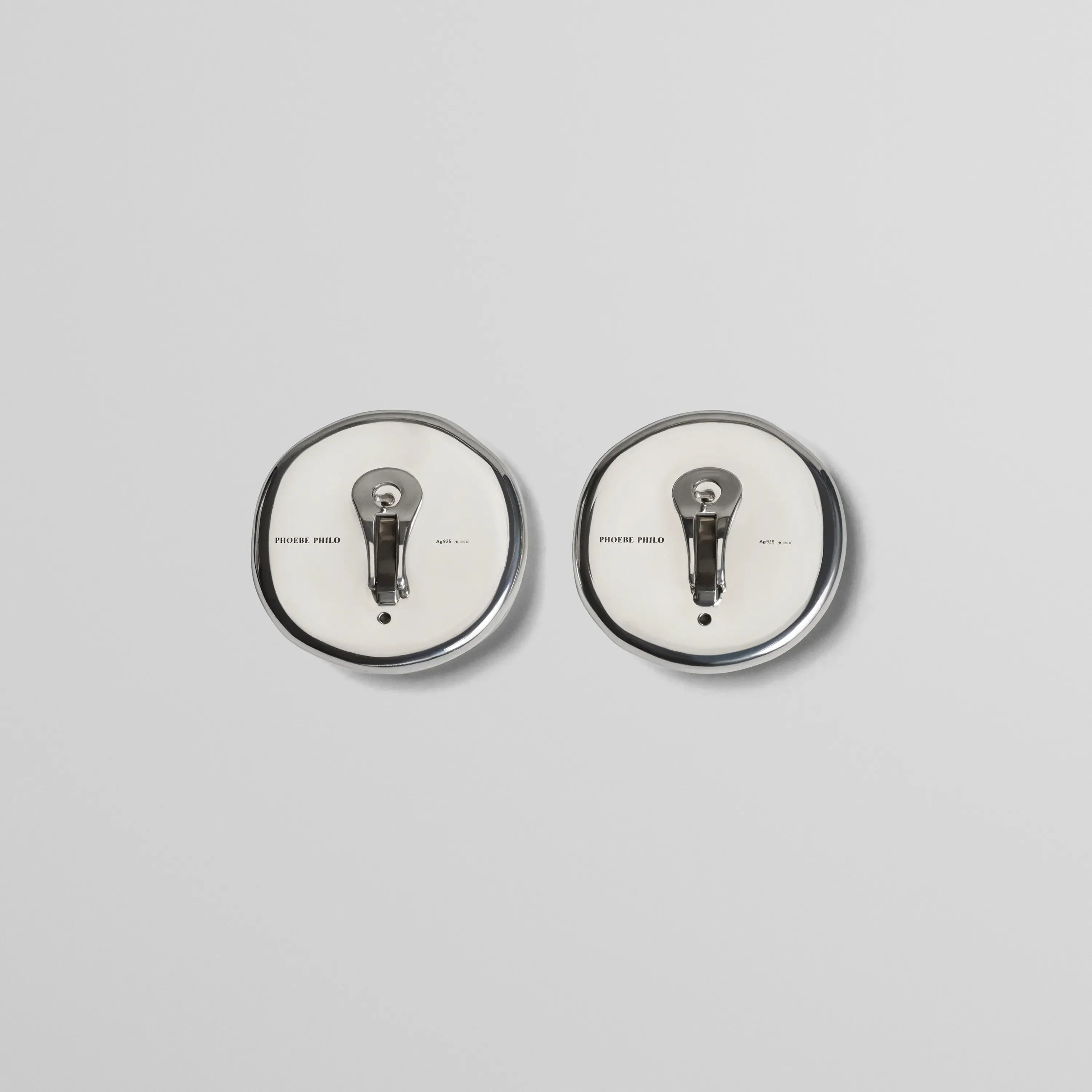 MEDALLION DISH EARRINGS | sterling silver