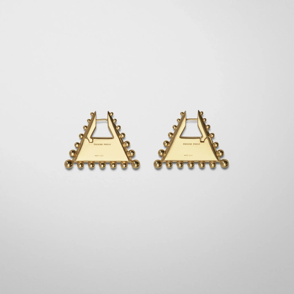 BOBBLED PYRAMID EARRINGS | gold plated sterling silver
