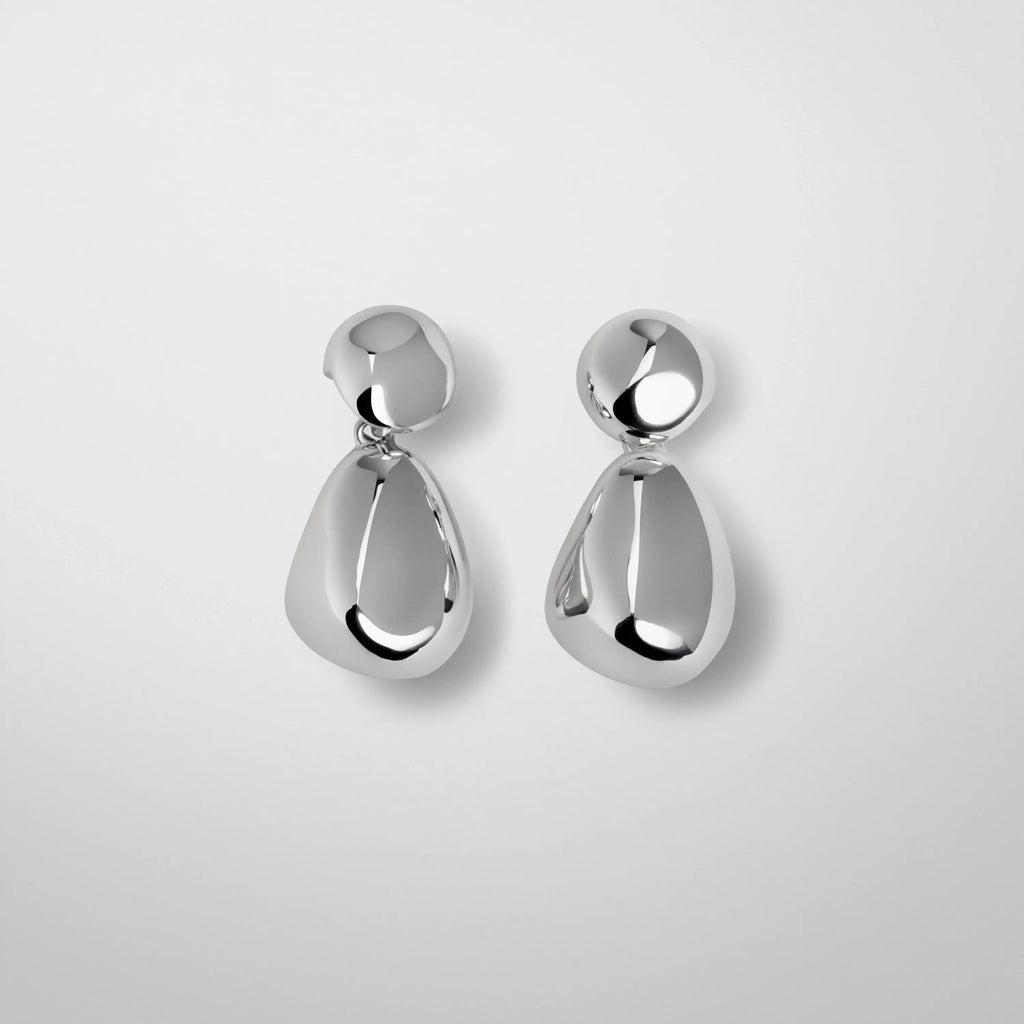 DOUBLE BALL EARRINGS | sterling silver
