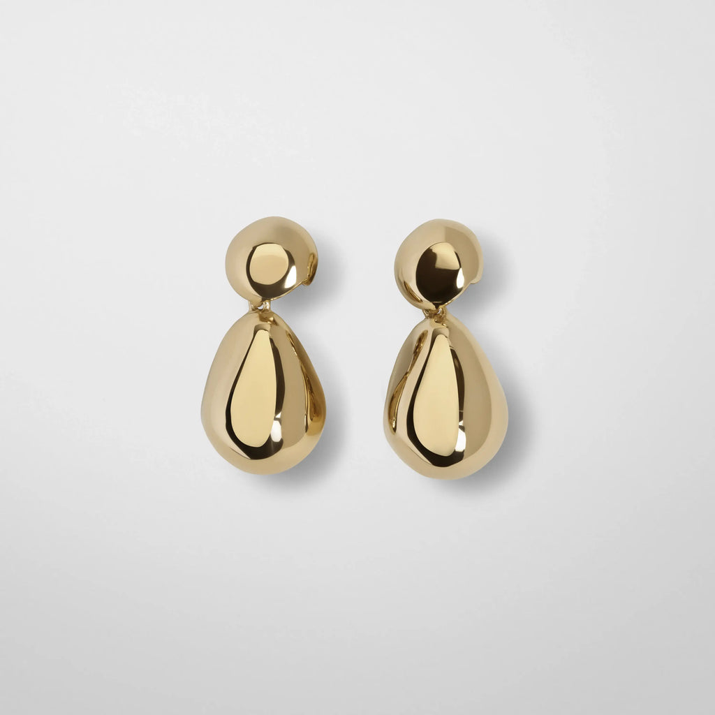 DOUBLE BALL EARRINGS | gold plated sterling silver