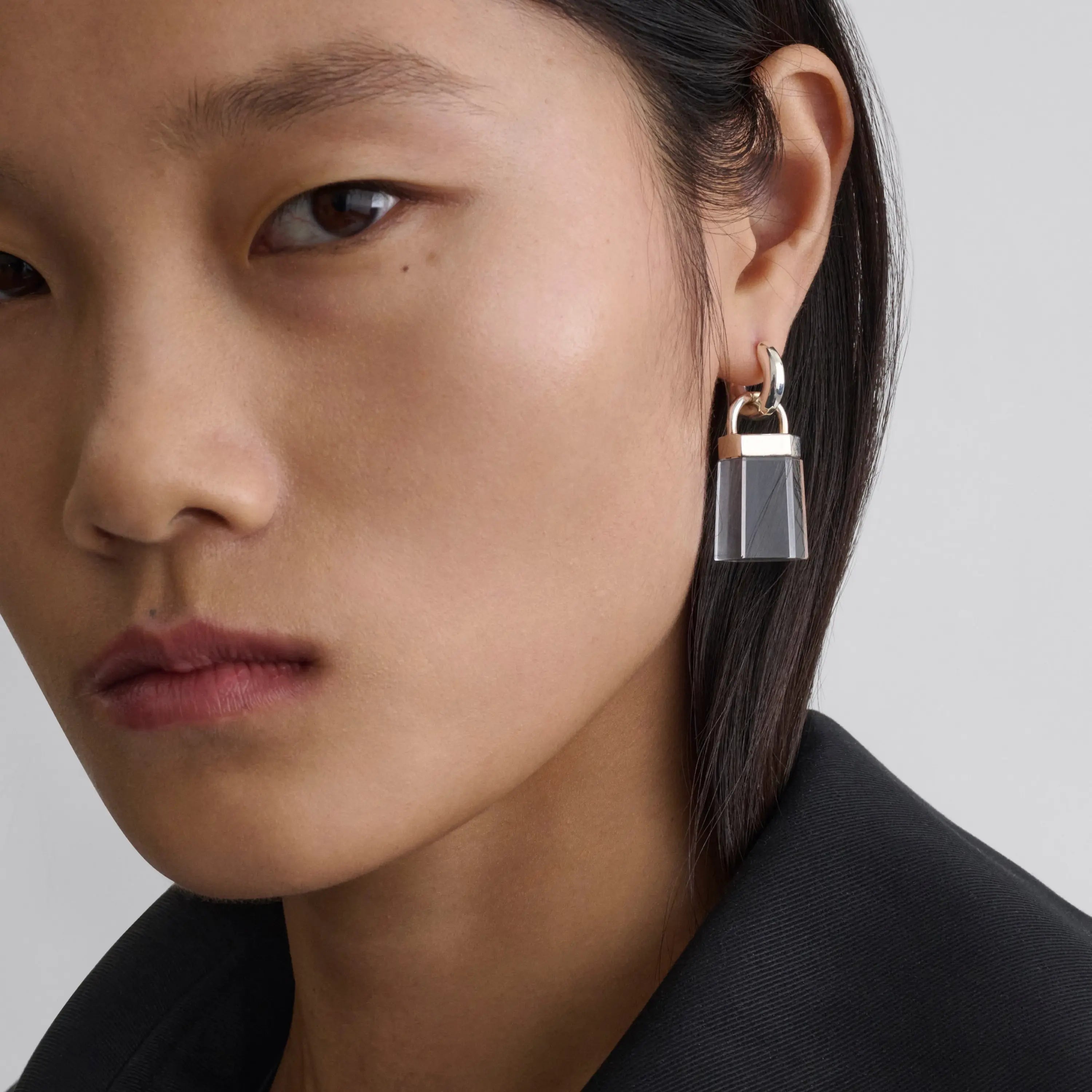 PRISM EARRINGS | clear resin sterling silver