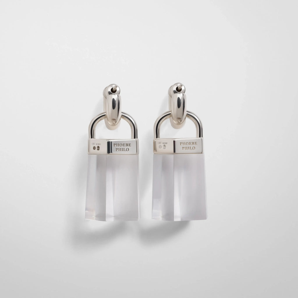 PRISM EARRINGS | clear resin sterling silver