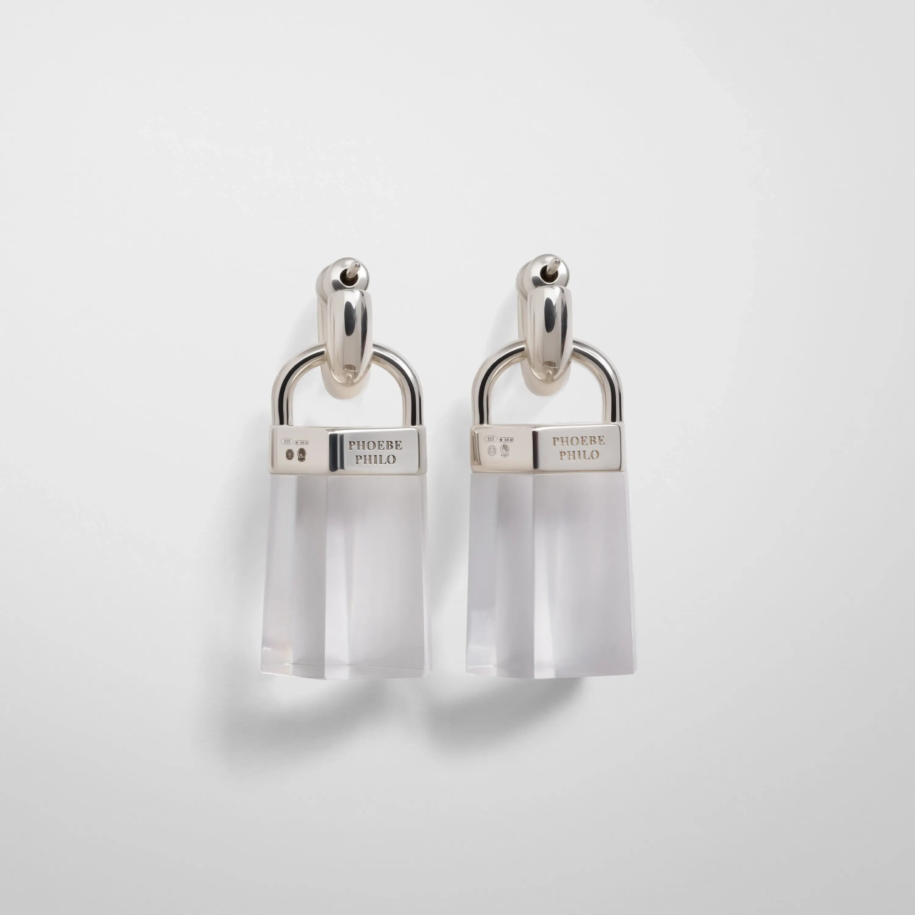 PRISM EARRINGS | clear resin sterling silver