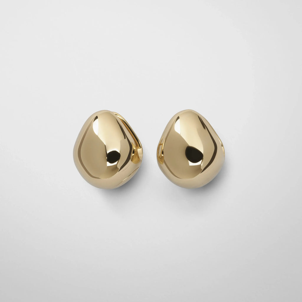 PEBBLE STUD EARRINGS | gold plated sterling silver