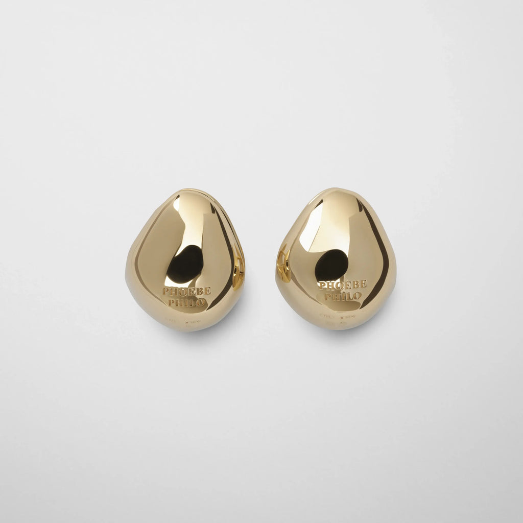 PEBBLE STUD EARRINGS | gold plated sterling silver