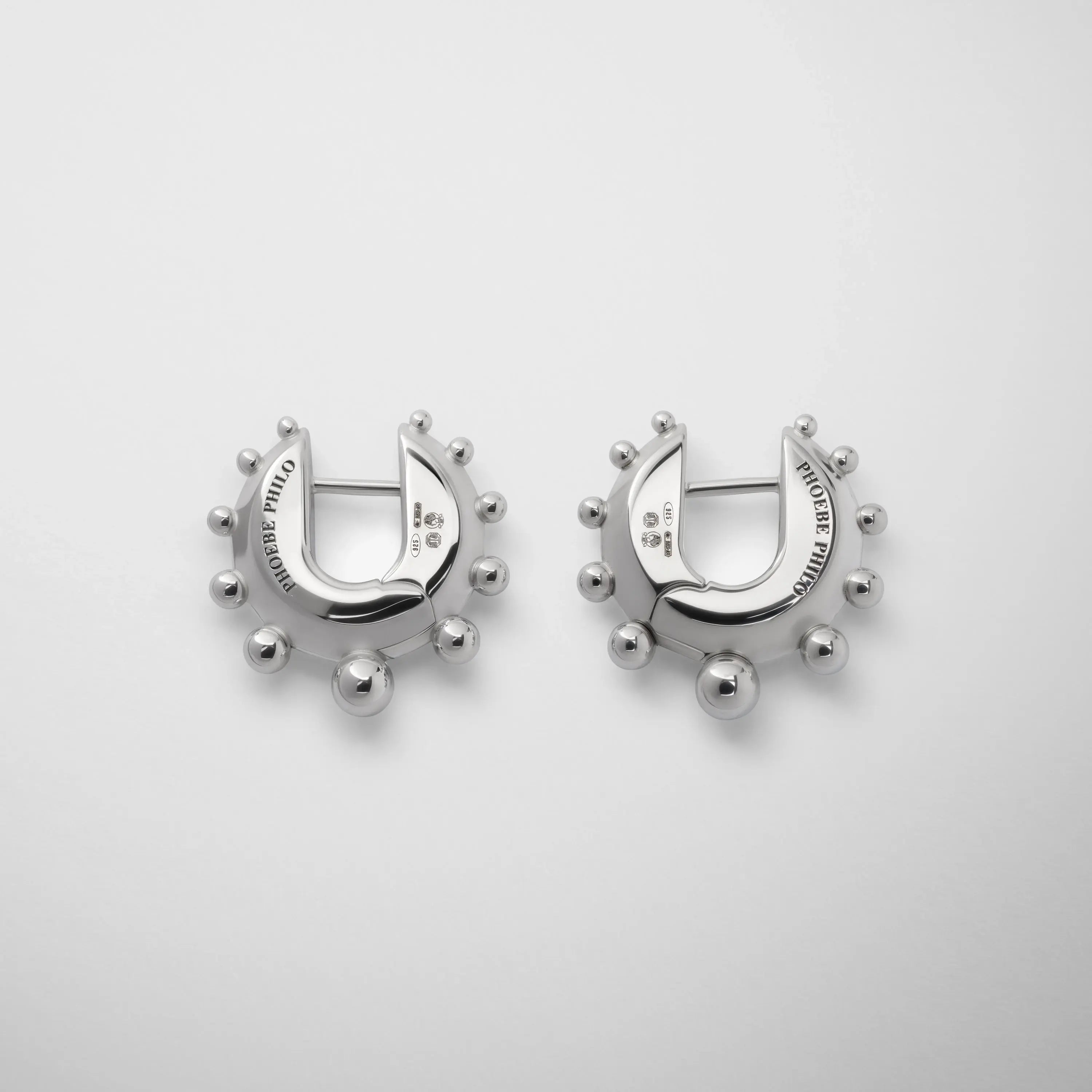 BEADED HOOP EARRINGS SMALL | sterling silver