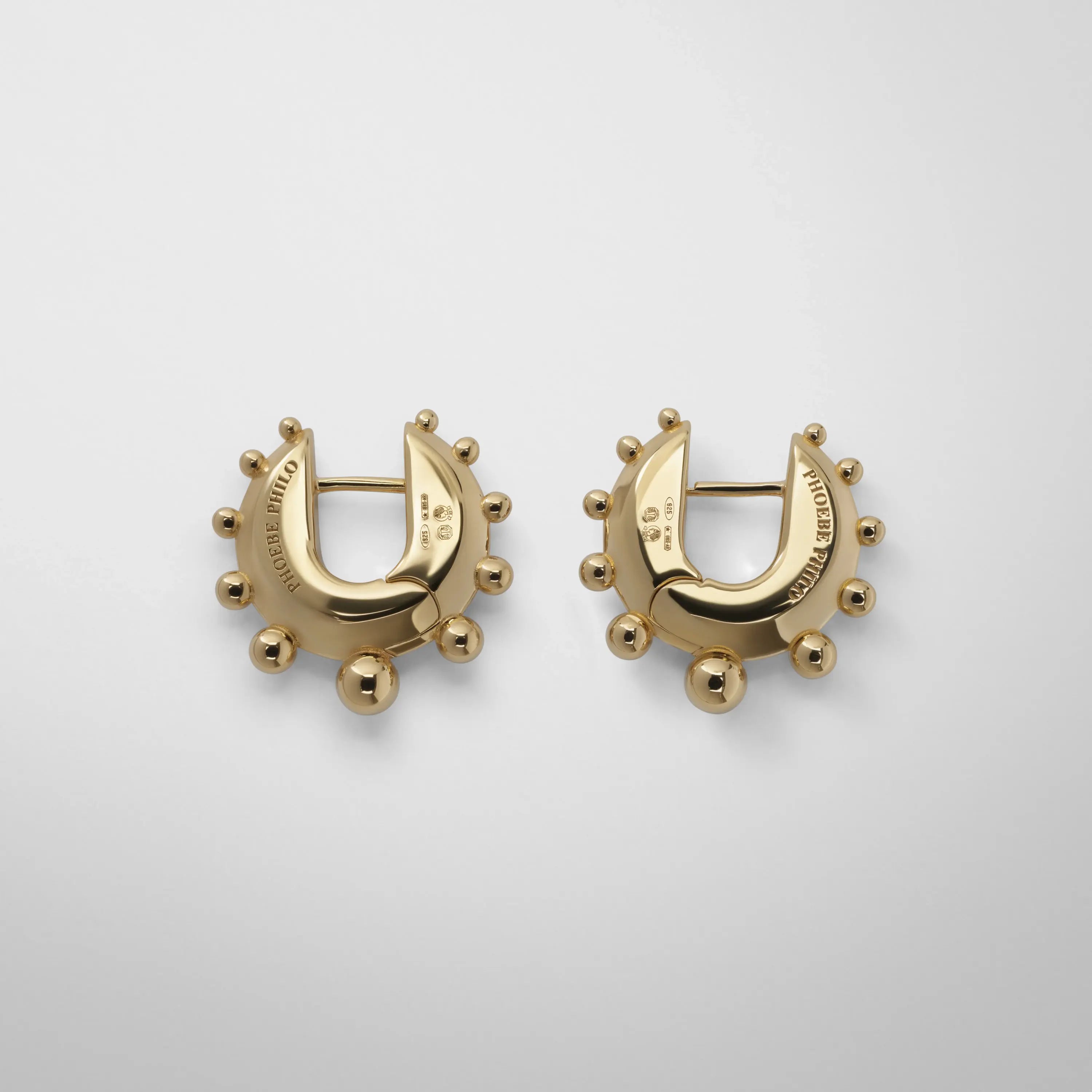 BEADED HOOP EARRINGS SMALL | gold plated sterling silver