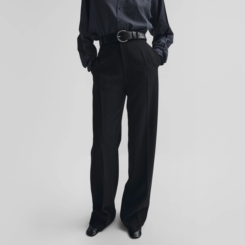 ZIP TROUSERS | black wool