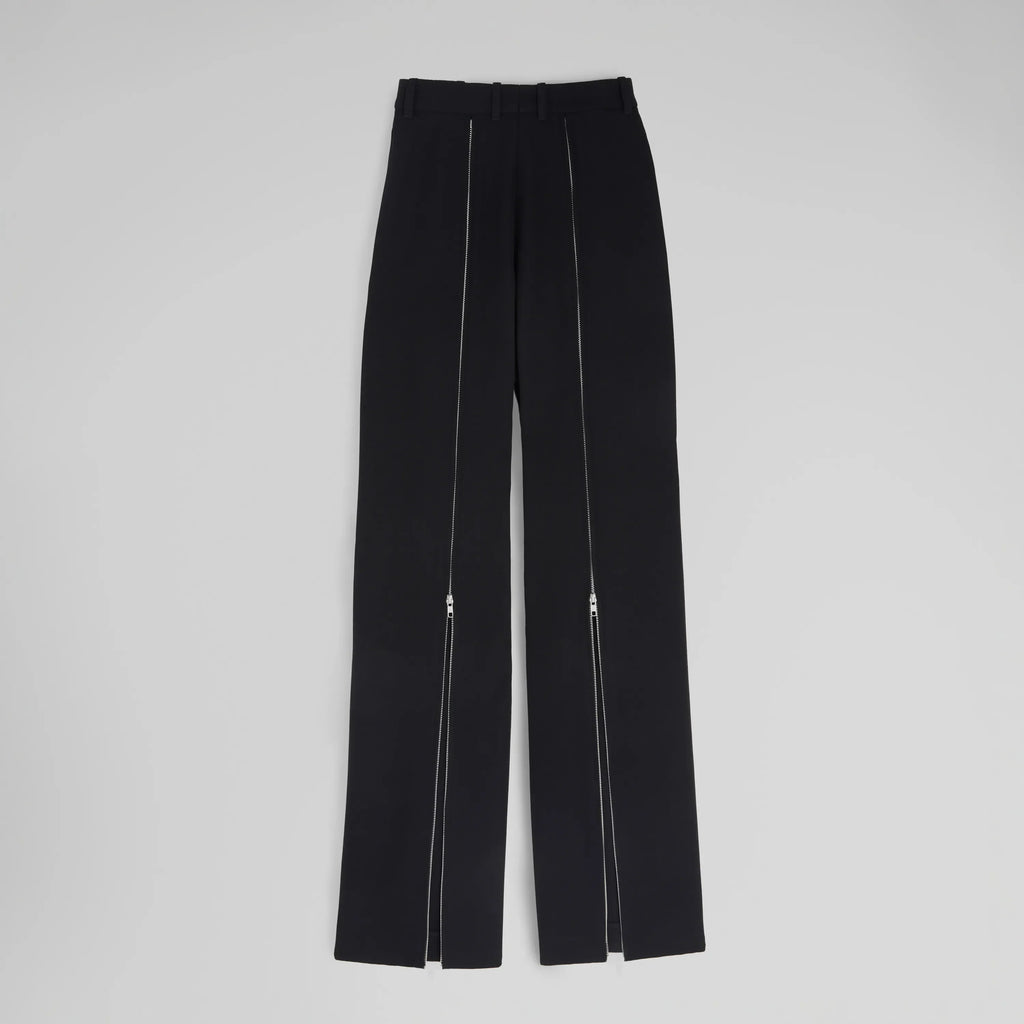 ZIP TROUSERS | black wool