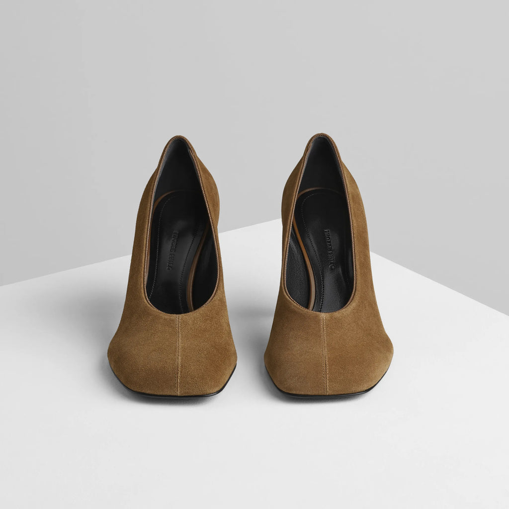 SOFT PUMP 90 | caramel suede leather