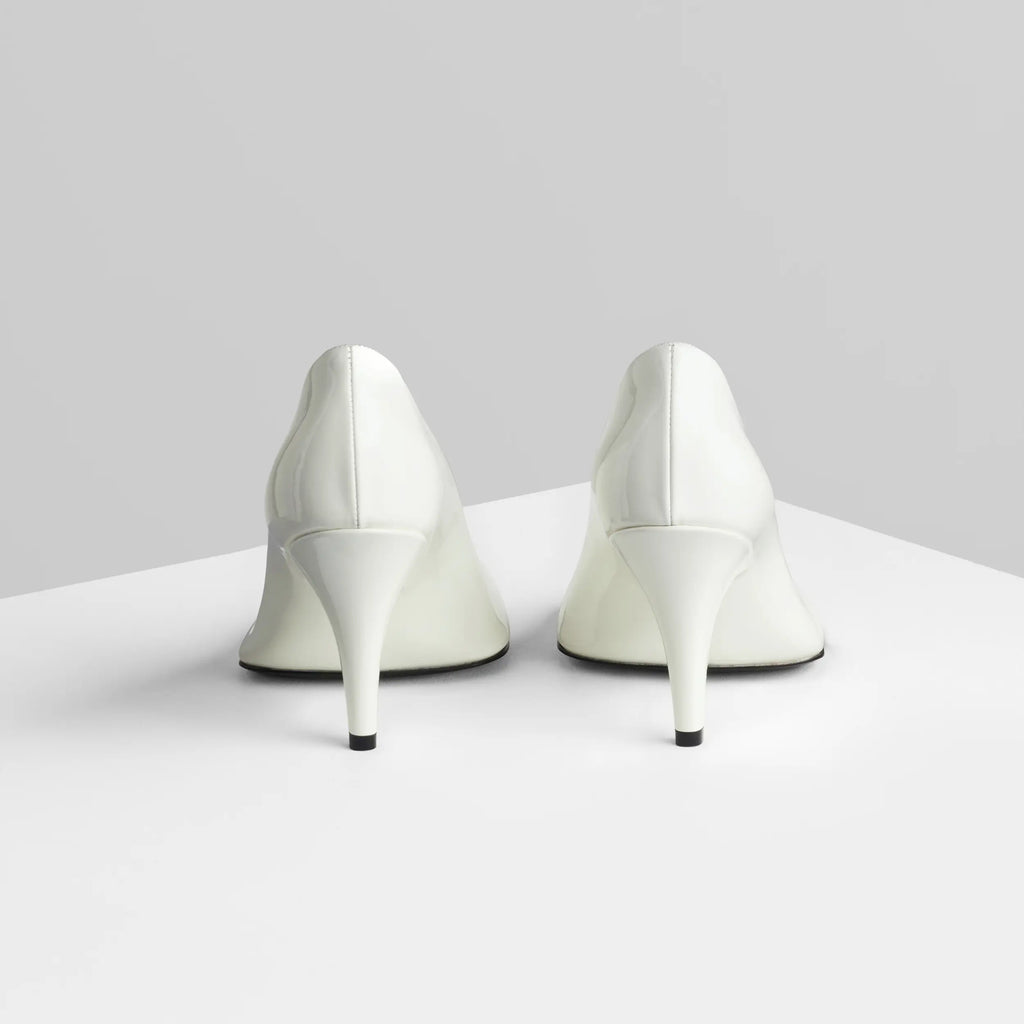 SOFT PUMP 90 | white patent leather
