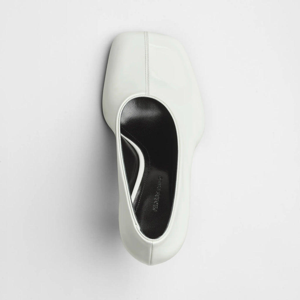 SOFT PUMP 90 | white patent leather