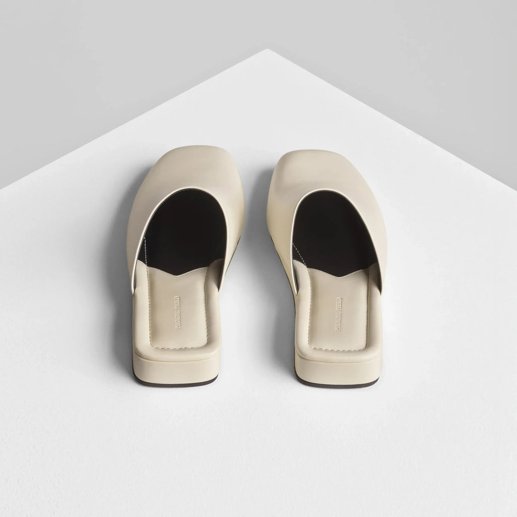 ROBE SLIDE | cream leather