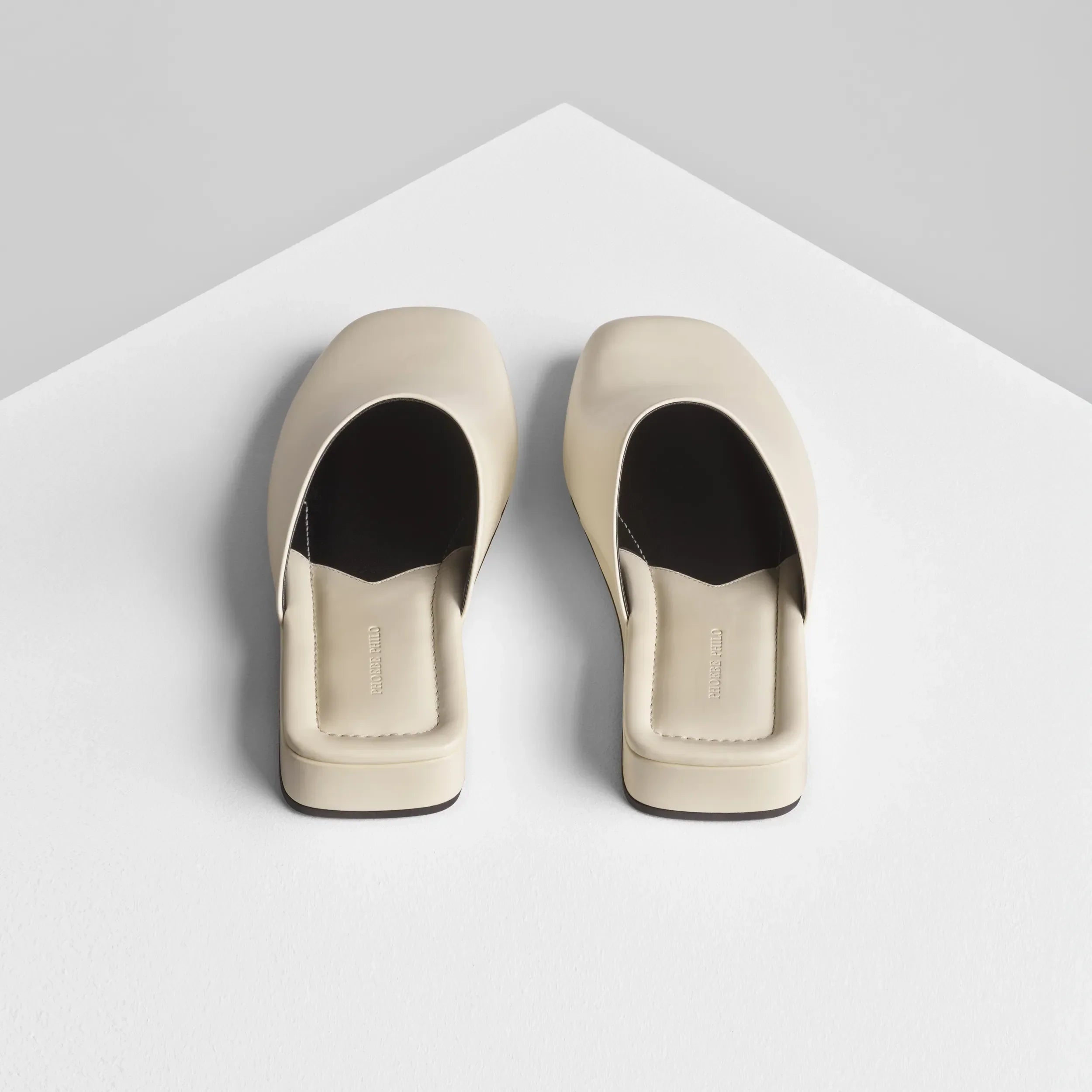 ROBE SLIDE | cream leather