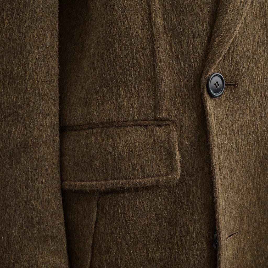 MAN'S COAT | bronze khaki wool mohair