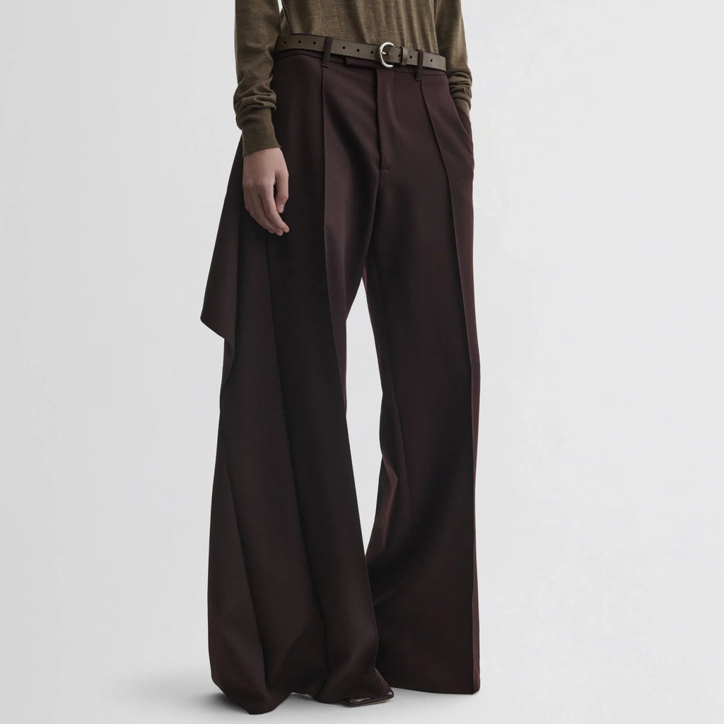 APRON TROUSERS | chocolate wool