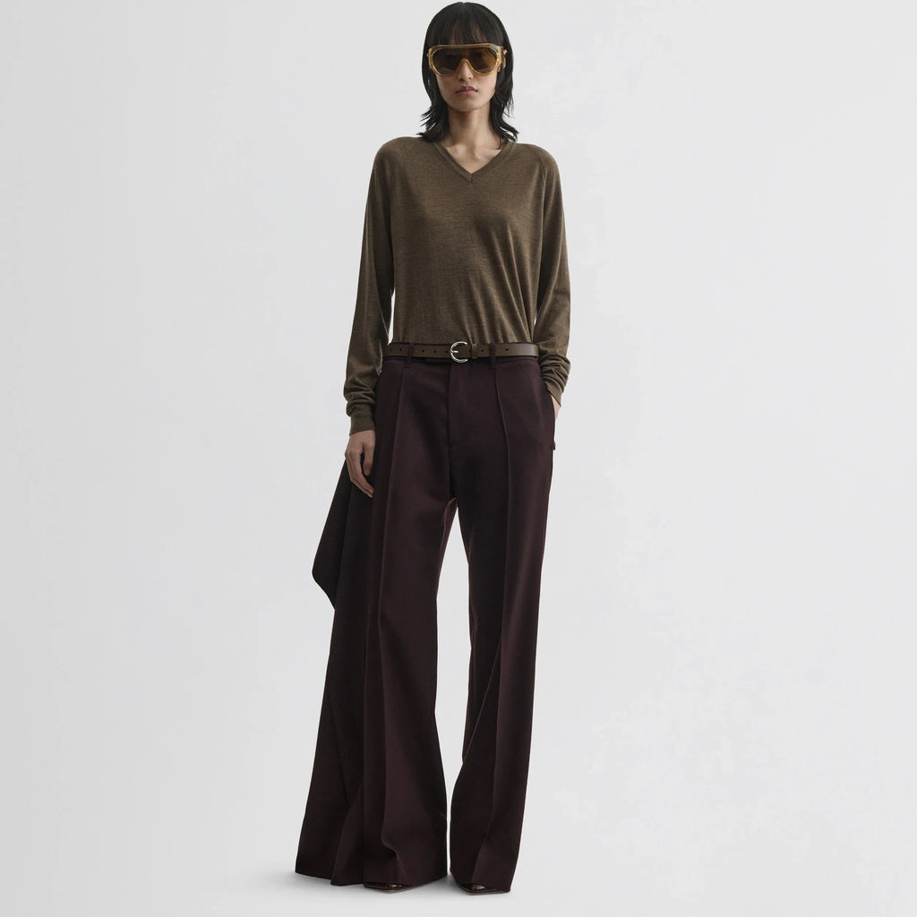 APRON TROUSERS | chocolate wool