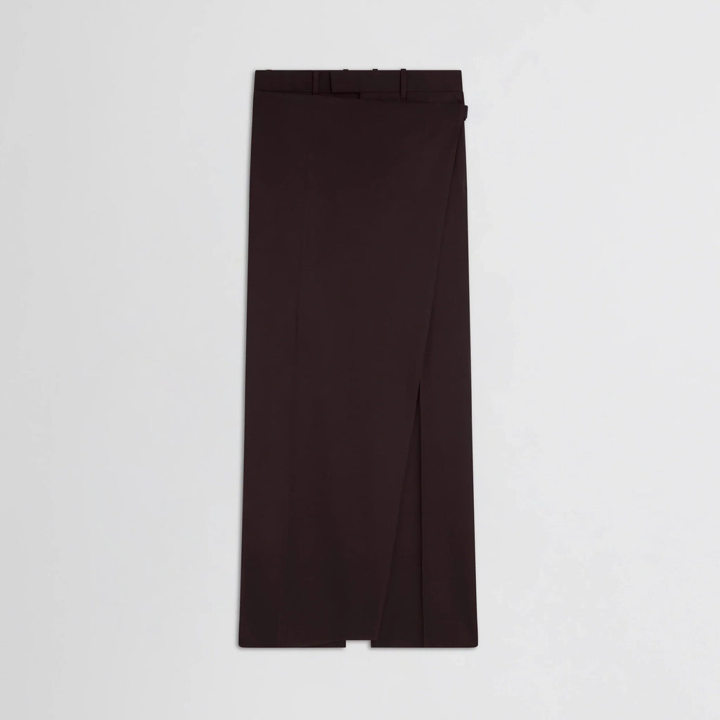 APRON TROUSERS | chocolate wool