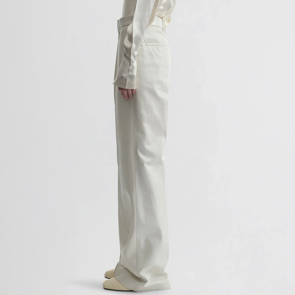 BOYISH TROUSERS | white leather