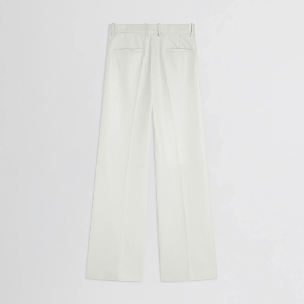 BOYISH TROUSERS | white leather