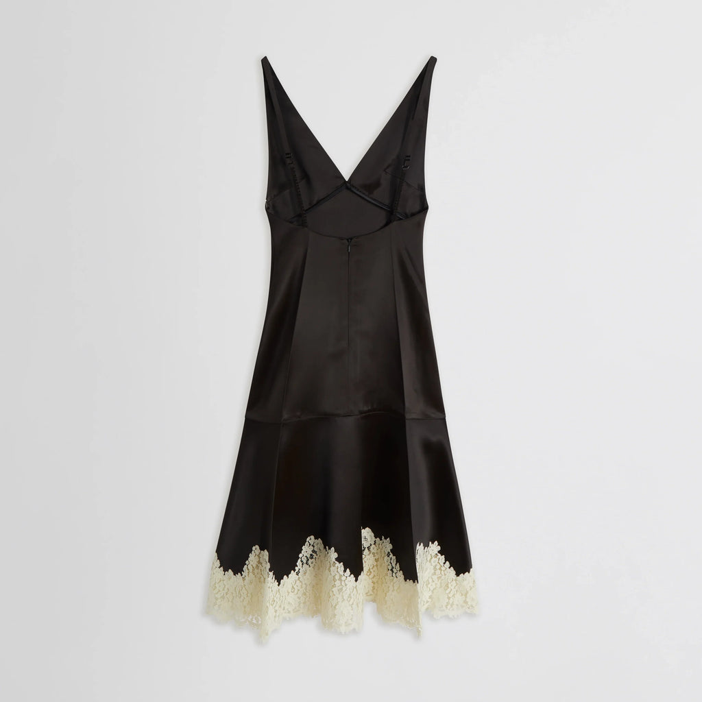 SLICKED SLIP | dark khaki viscose
