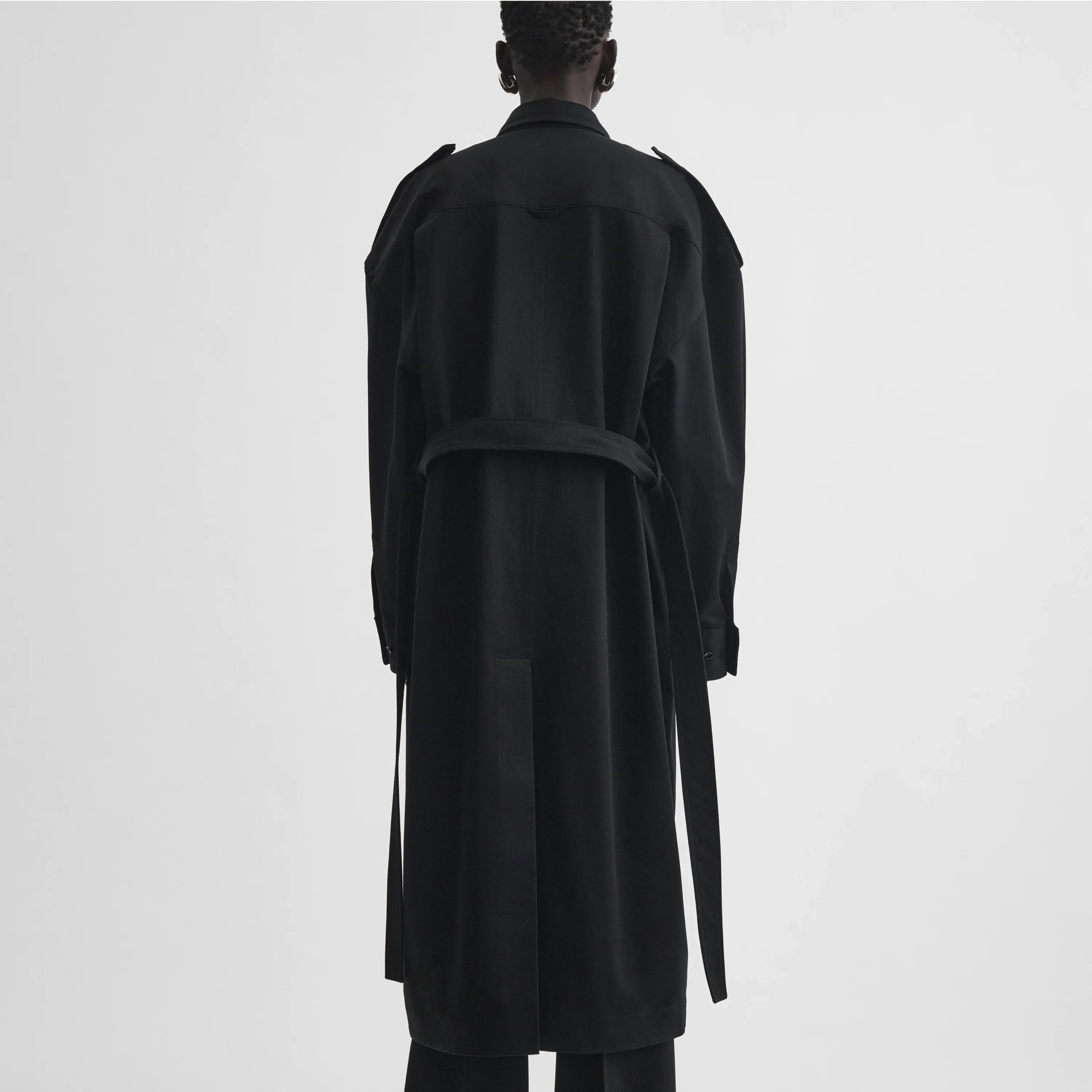 UTILITY SHIRT DRESS | black cotton