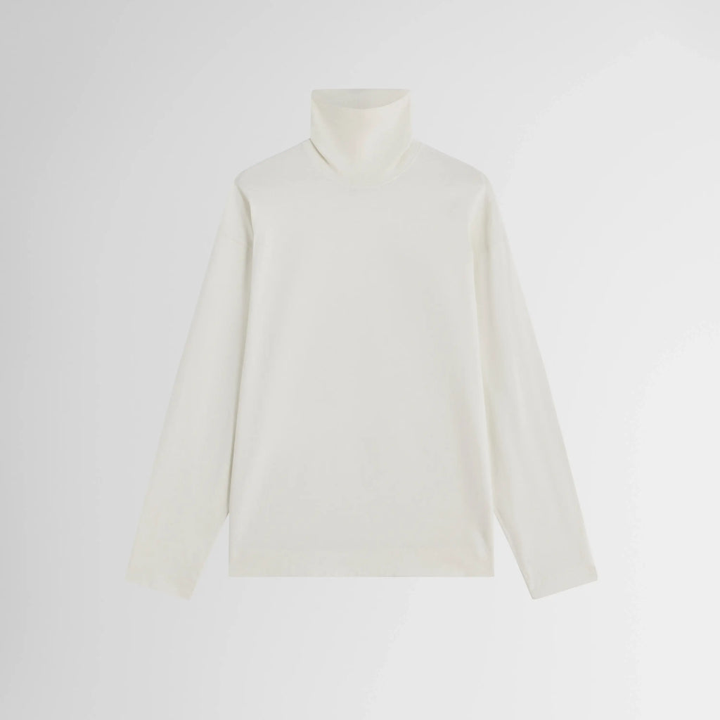 RELAXED LONG SLEEVE JERSEY | cream cotton jersey