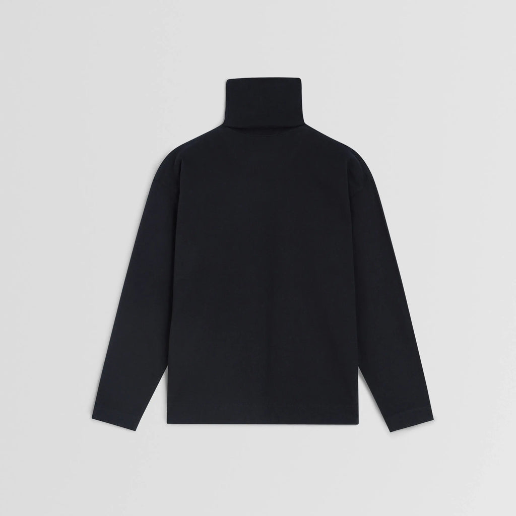 RELAXED LONG SLEEVE JERSEY | black cotton jersey