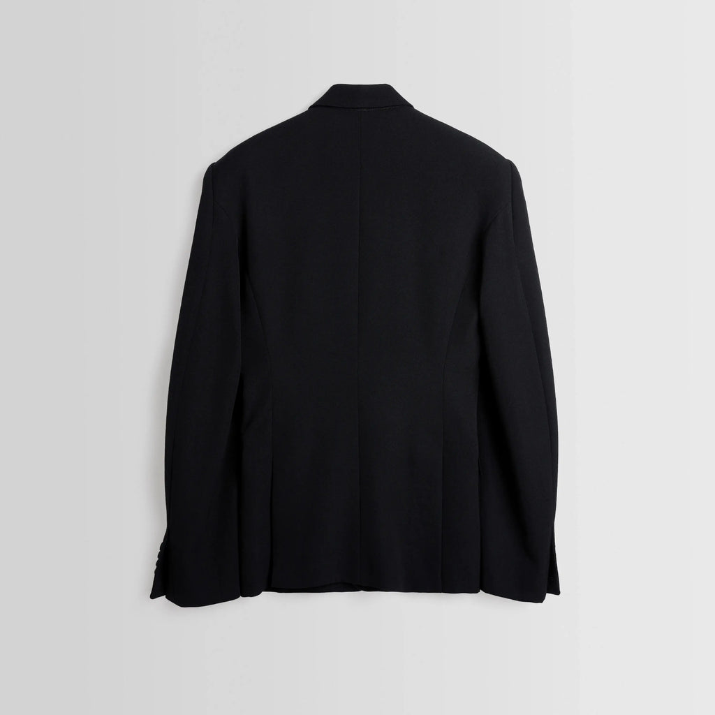 SINGLE BREASTED JACKET | black wool