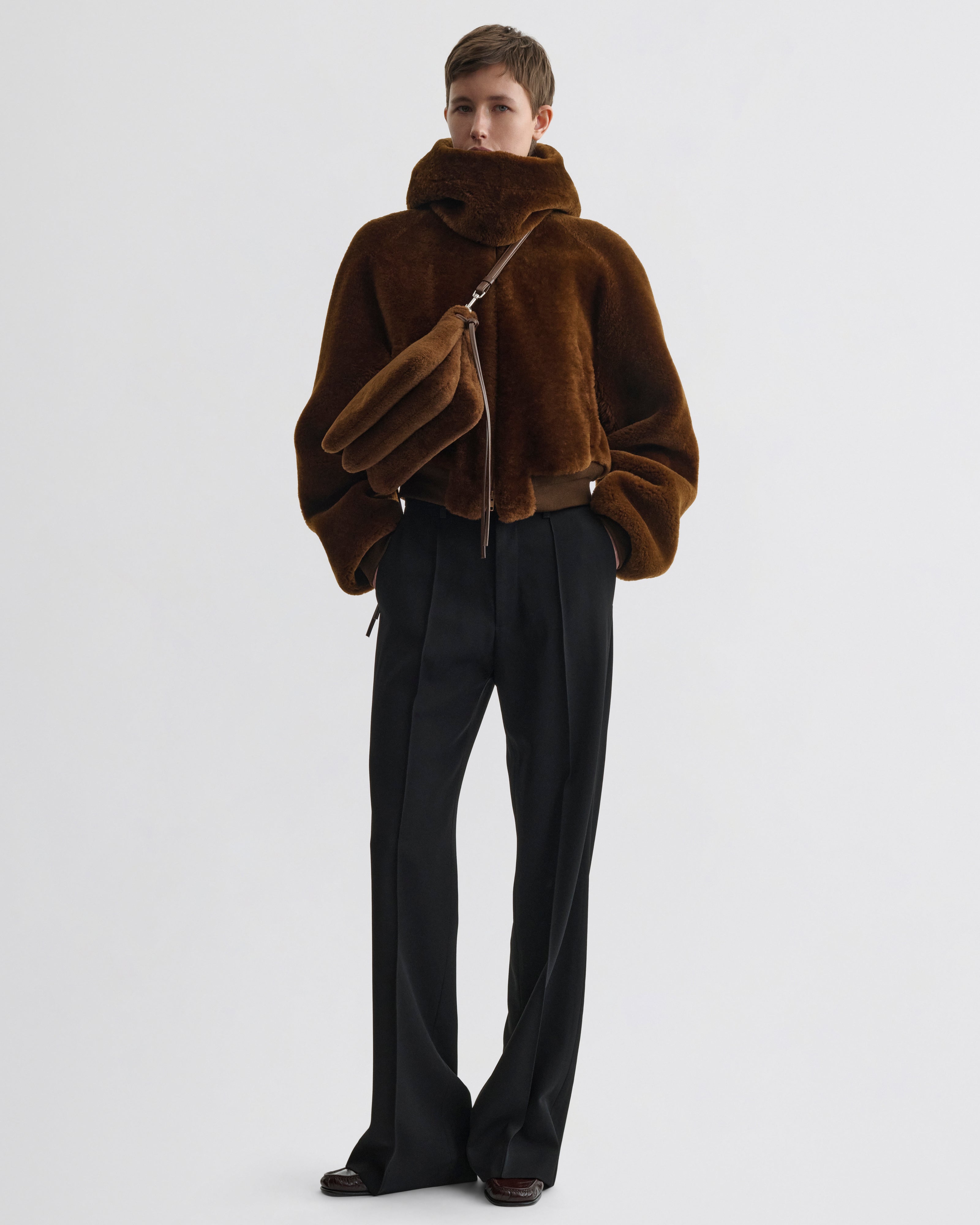 SUPER SOFT BOMBER JACKET | ginger shearling